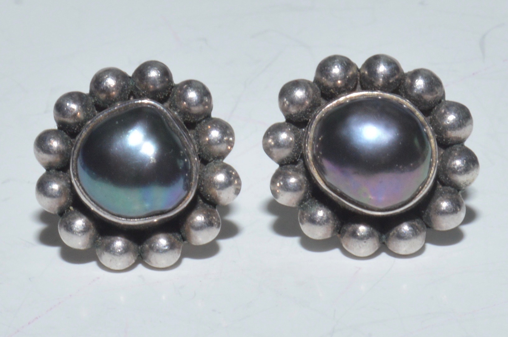 Sterling Silver Necklaces and Earrings with Shell and Pearl Pendants