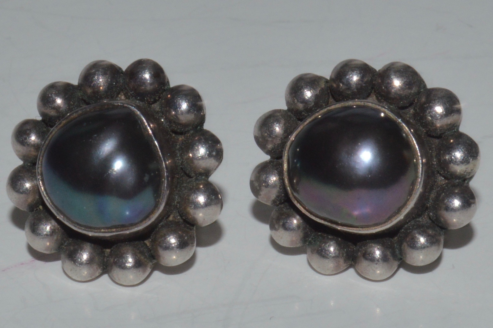 Sterling Silver Necklaces and Earrings with Shell and Pearl Pendants