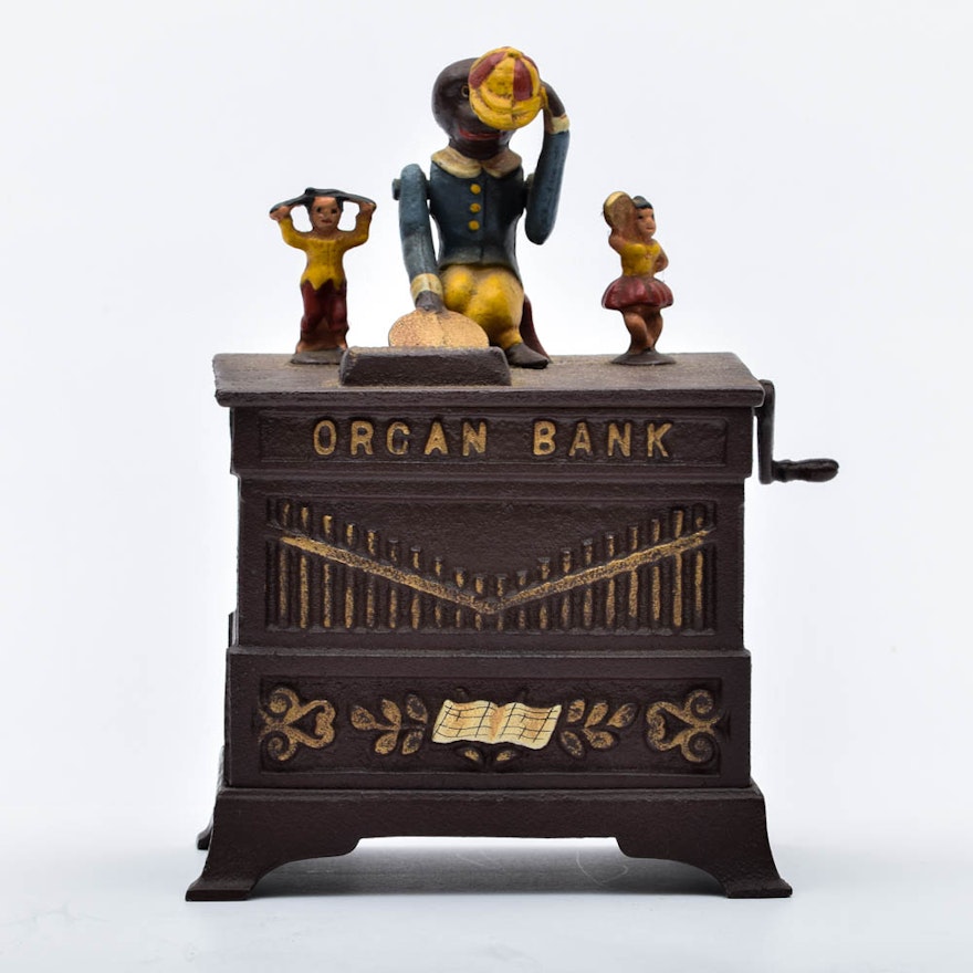 Book of Knowledge Reproduction Mechanical Organ Grinder Bank
