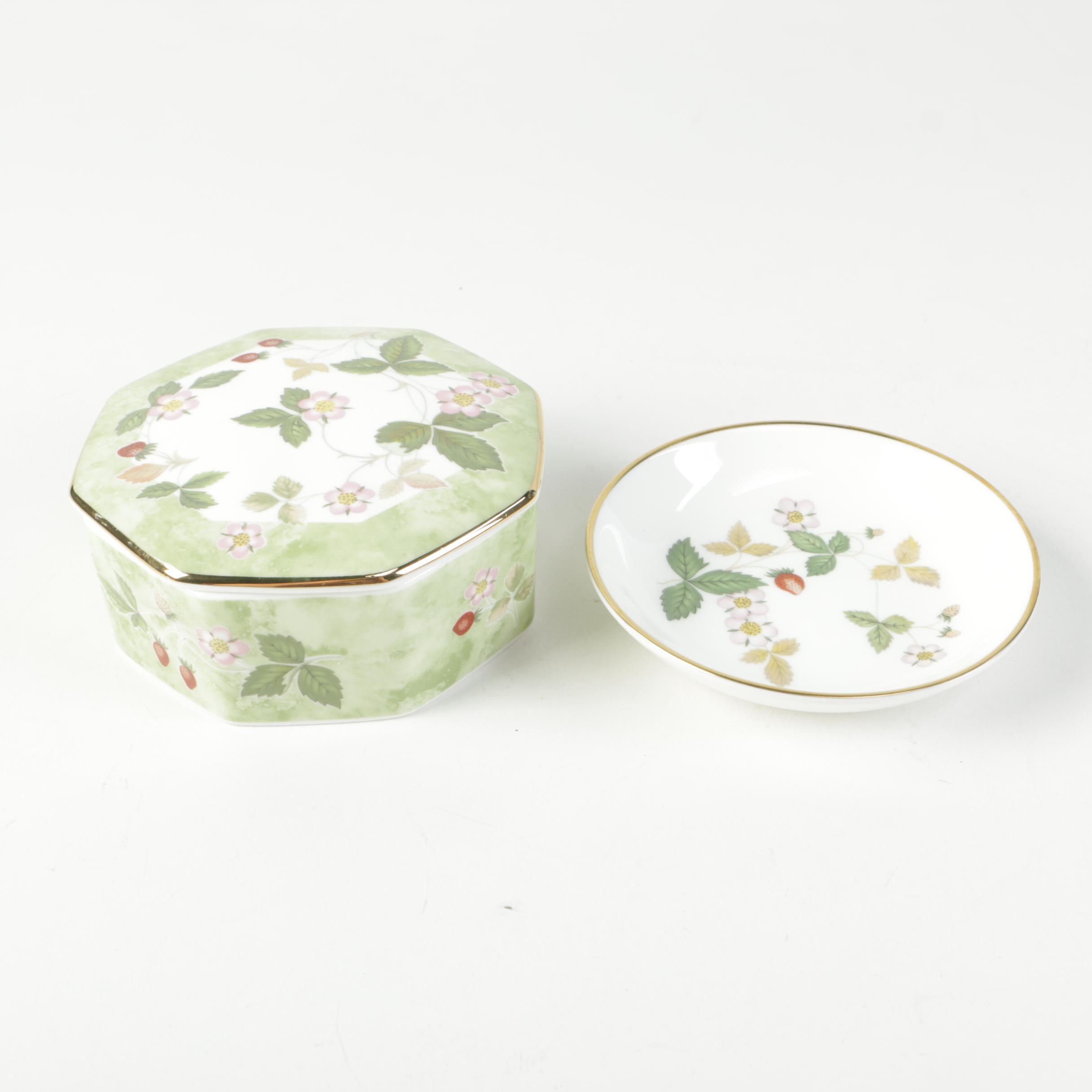 Wedgwood "Wild Strawberry" Bone China Trinket Dishes