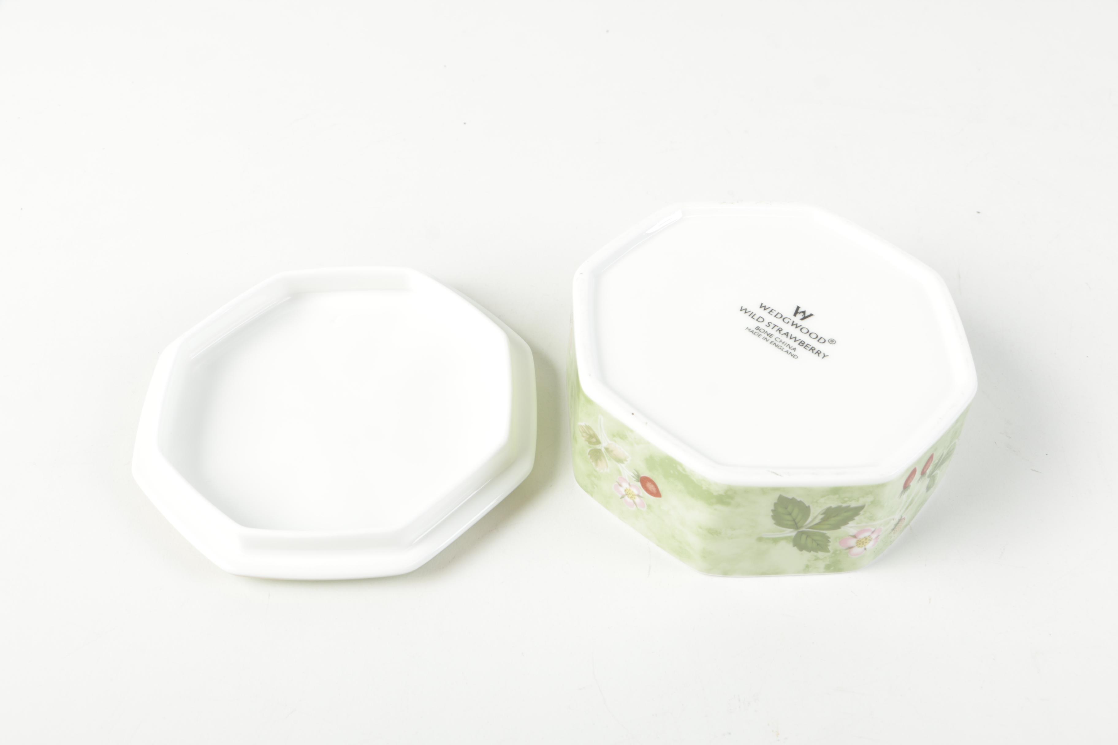 Wedgwood "Wild Strawberry" Bone China Trinket Dishes