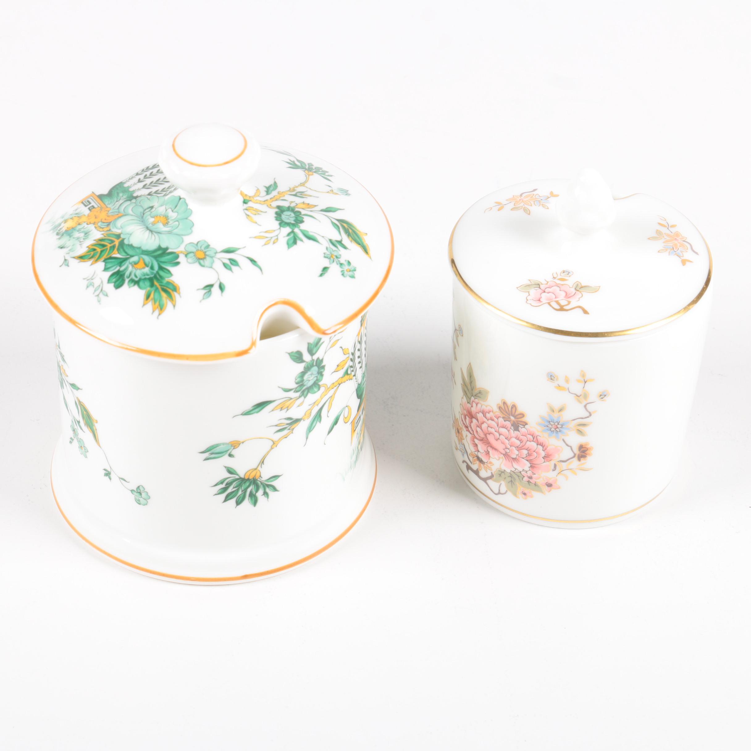 Staffordshire and Royal Doulton Jam Jars