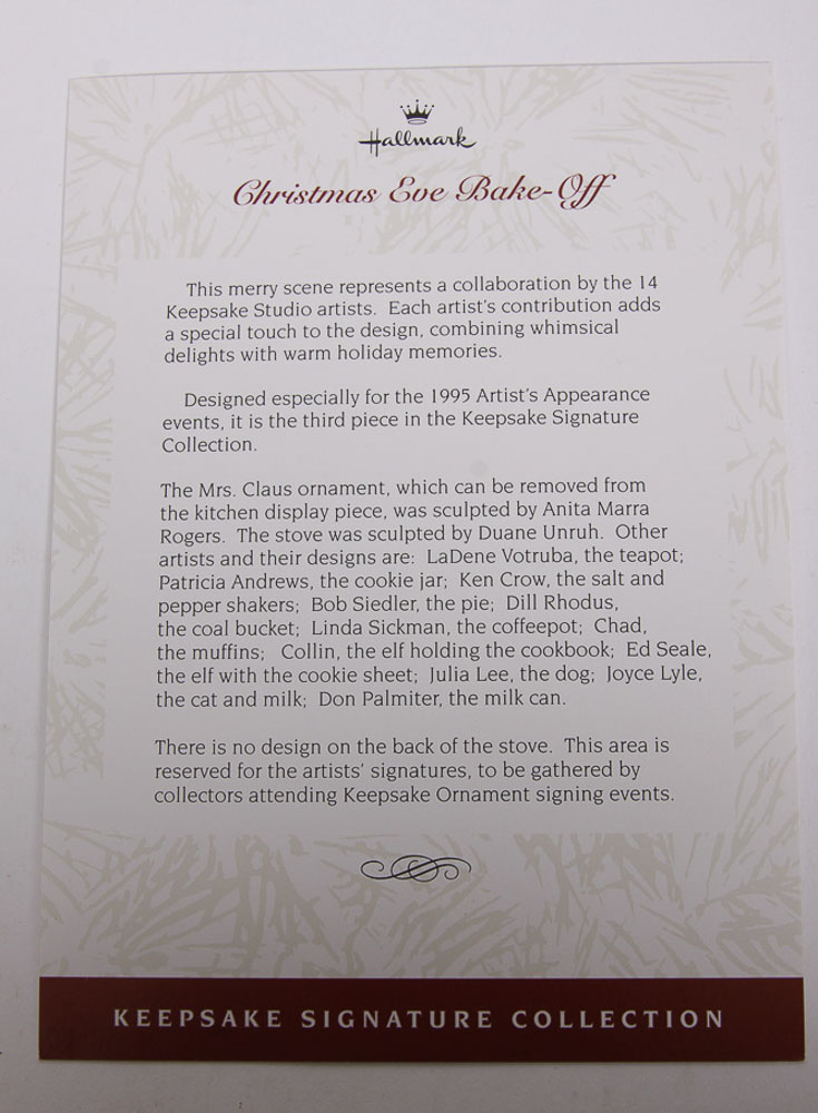 1995 and 1996Hallmark Keepsake Signature Collection Signed Pieces