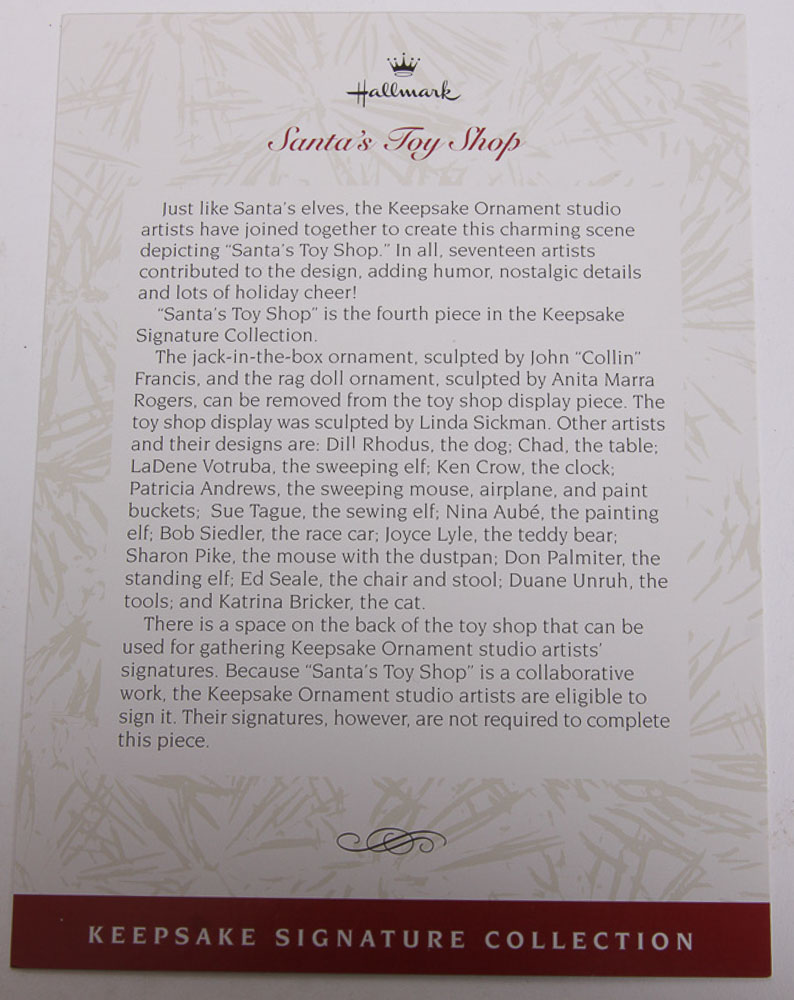 1995 and 1996Hallmark Keepsake Signature Collection Signed Pieces