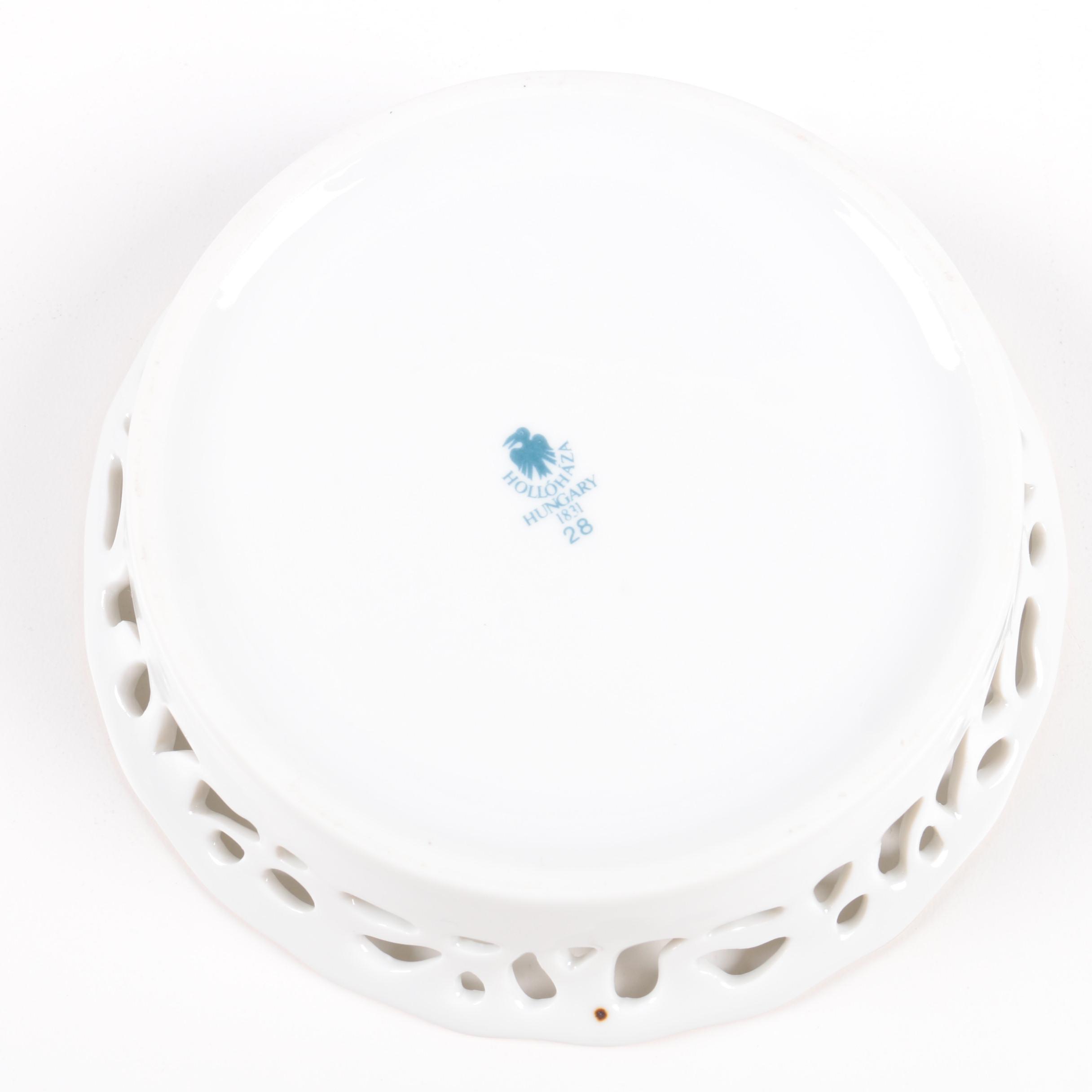 Hollohaza Hungary Pompander Ball and Trinket Dish