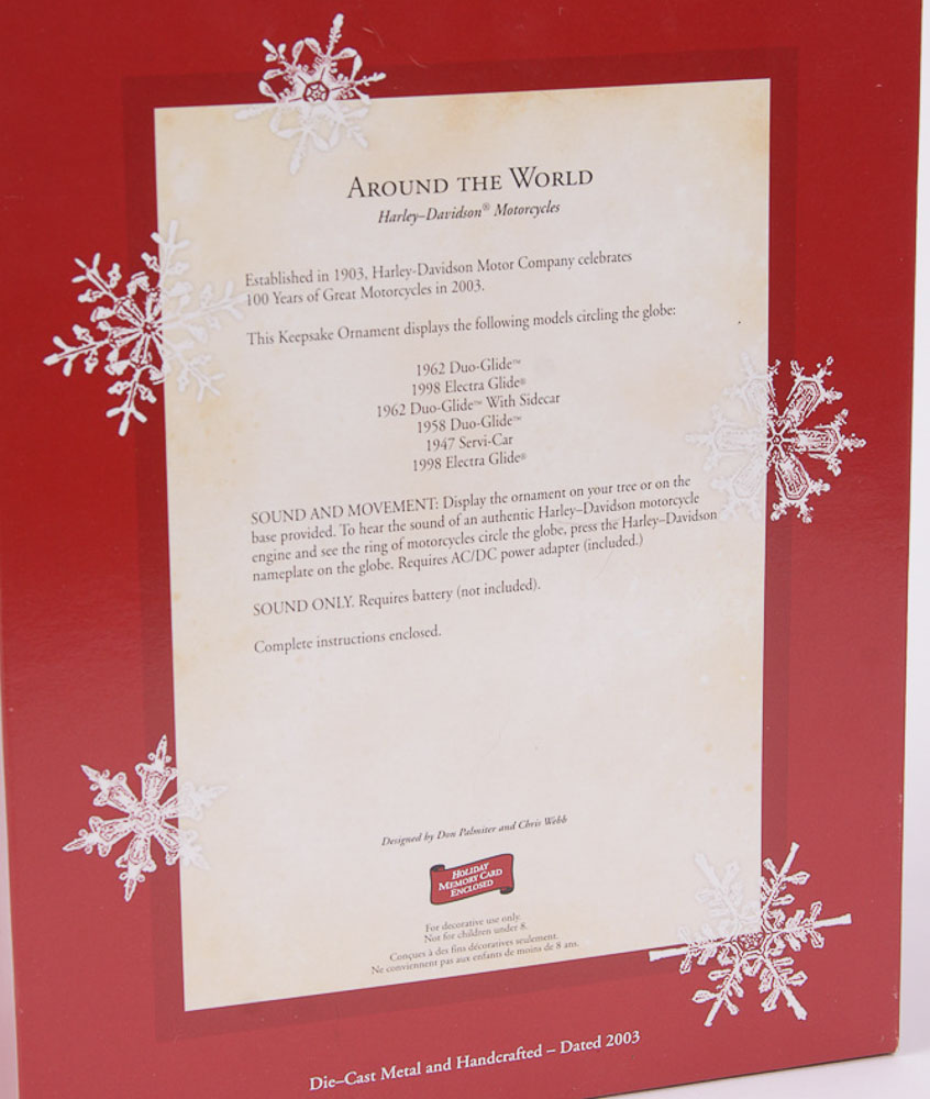 Hallmark Harley-Davidson "Around The World" Keepsake Die-Cast Metal Ornament