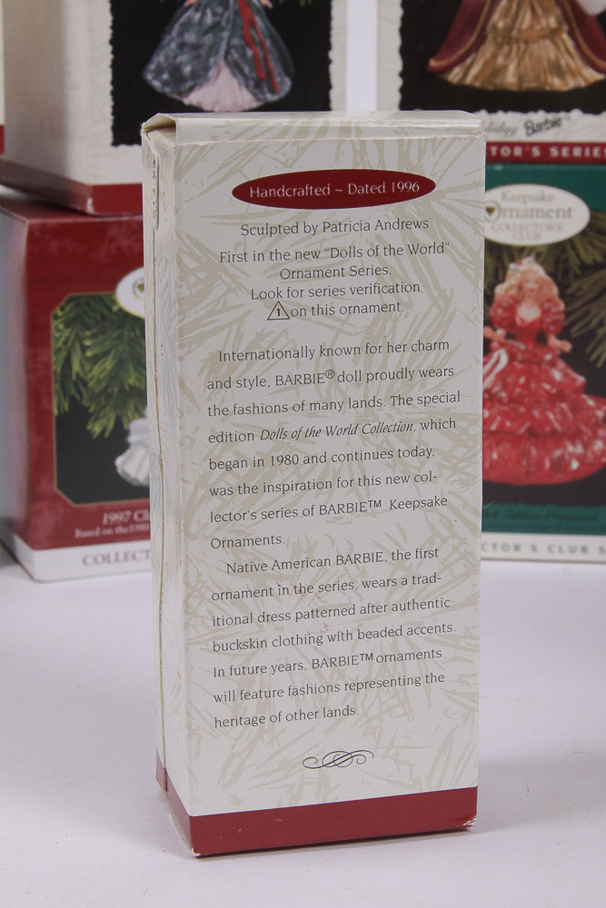 Hallmark Collectible Ornaments Featuring Barbie Doll Designs
