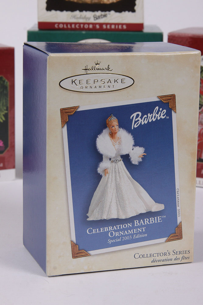 Hallmark Collectible Ornaments Featuring Barbie Doll Designs