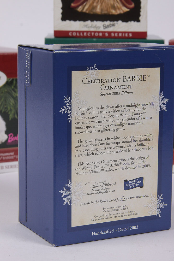 Hallmark Collectible Ornaments Featuring Barbie Doll Designs