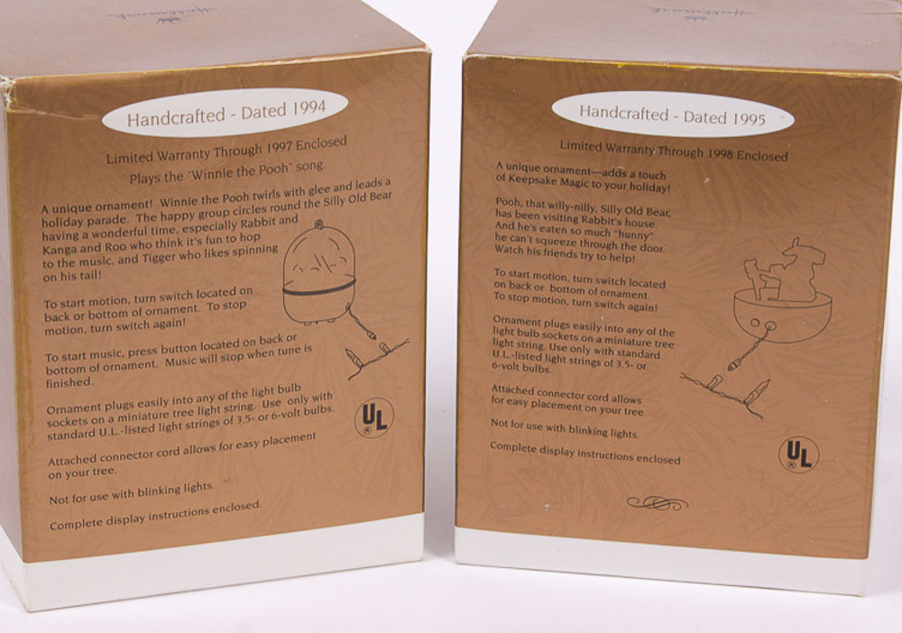 Hallmark "Winnie-The-Pooh" Holiday Ornaments