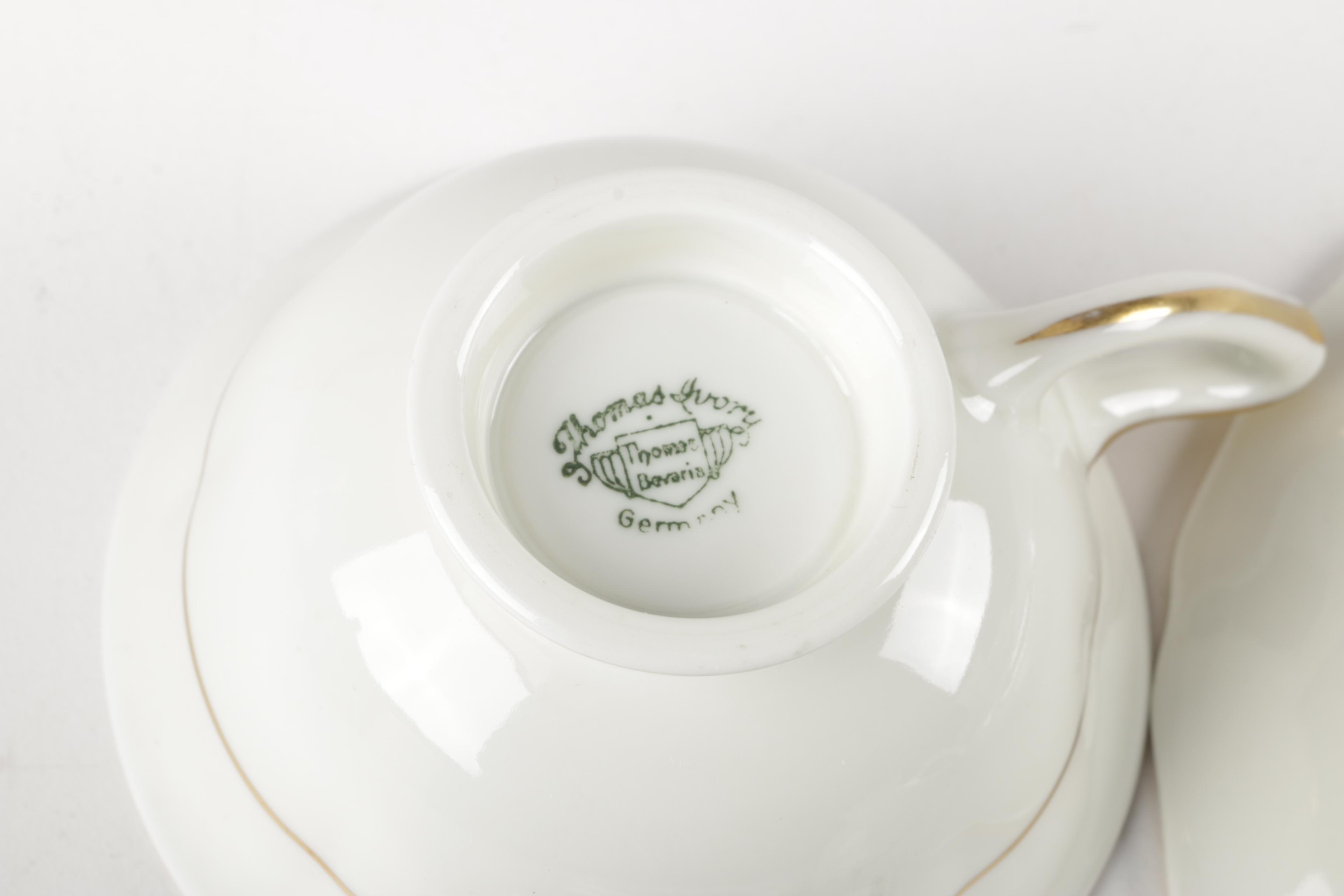 Vintage Porcelain Teacups and Saucers Including Théodore Haviland Limoges