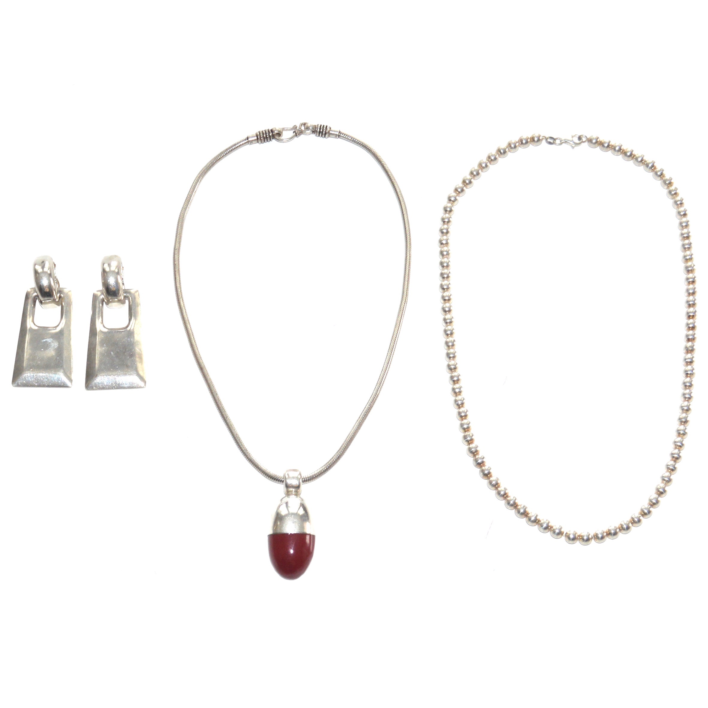 Sterling Silver Earrings and Necklaces