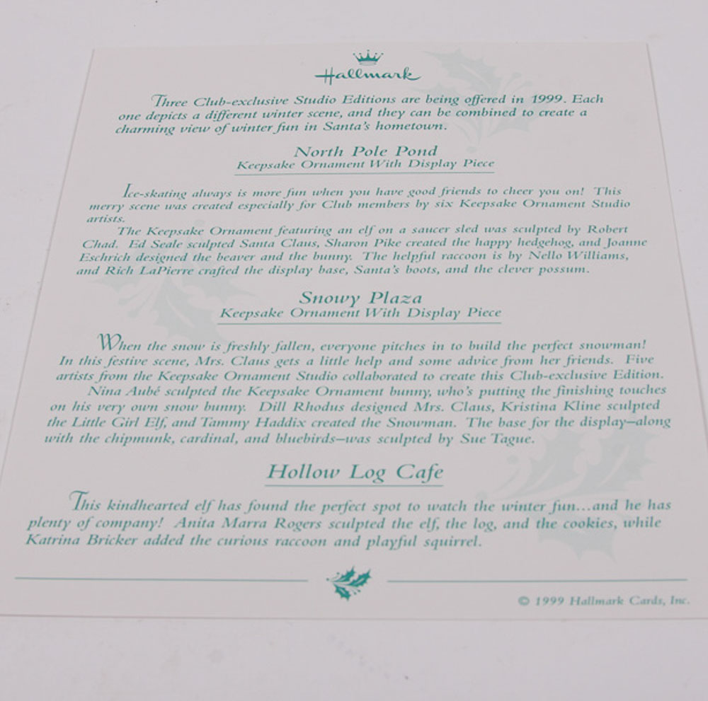 Hallmark Studio Edition and Artist Expo Signed Ornaments and Displays