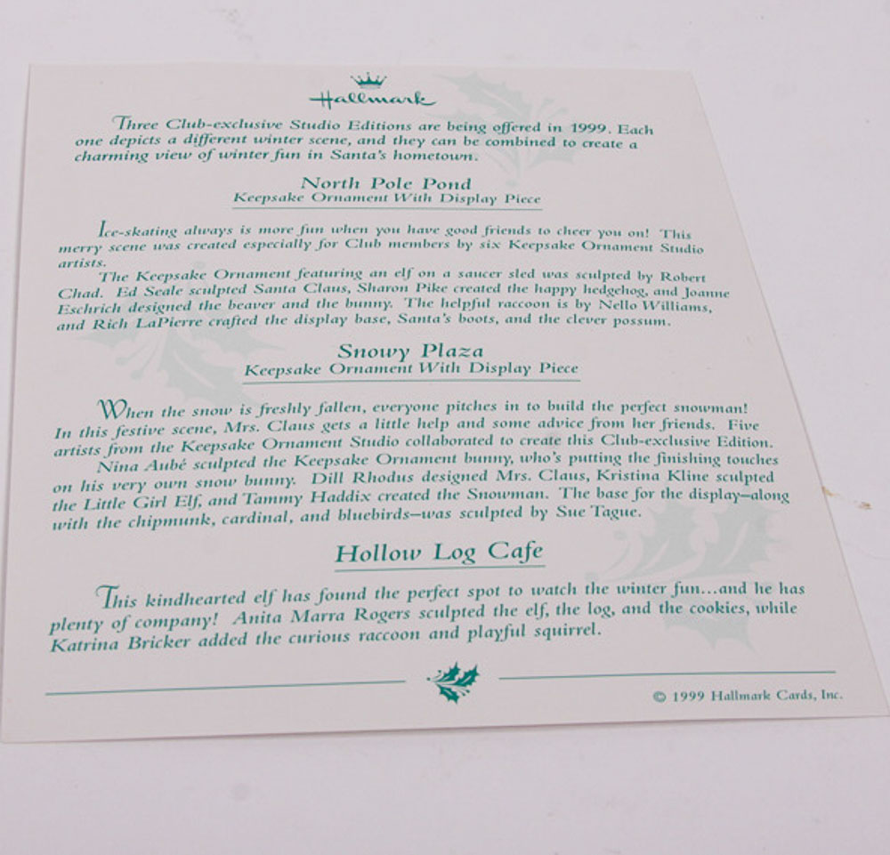 Hallmark Studio Edition and Artist Expo Signed Ornaments and Displays