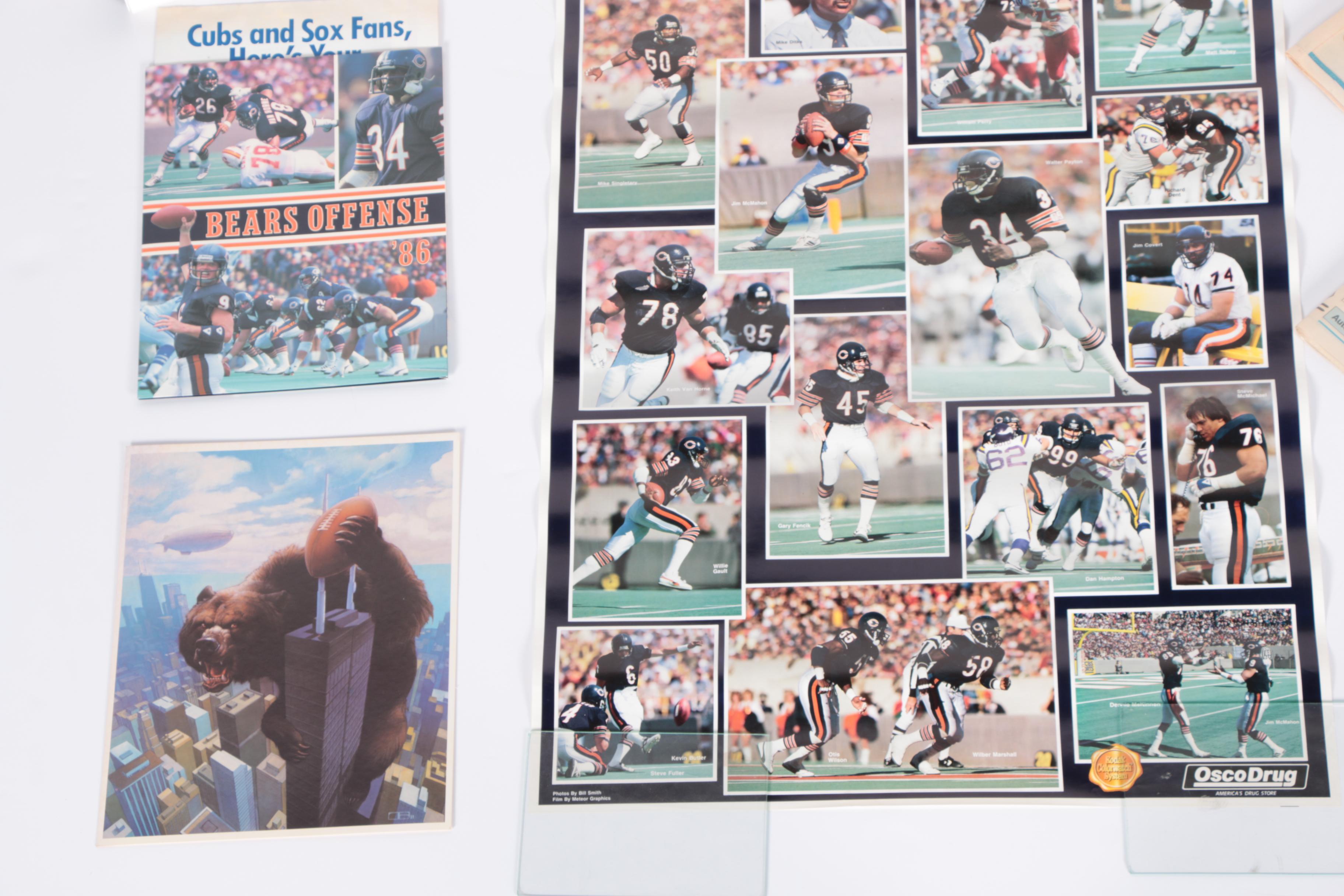 Vintage Chicago Bears Posters and Newspapers