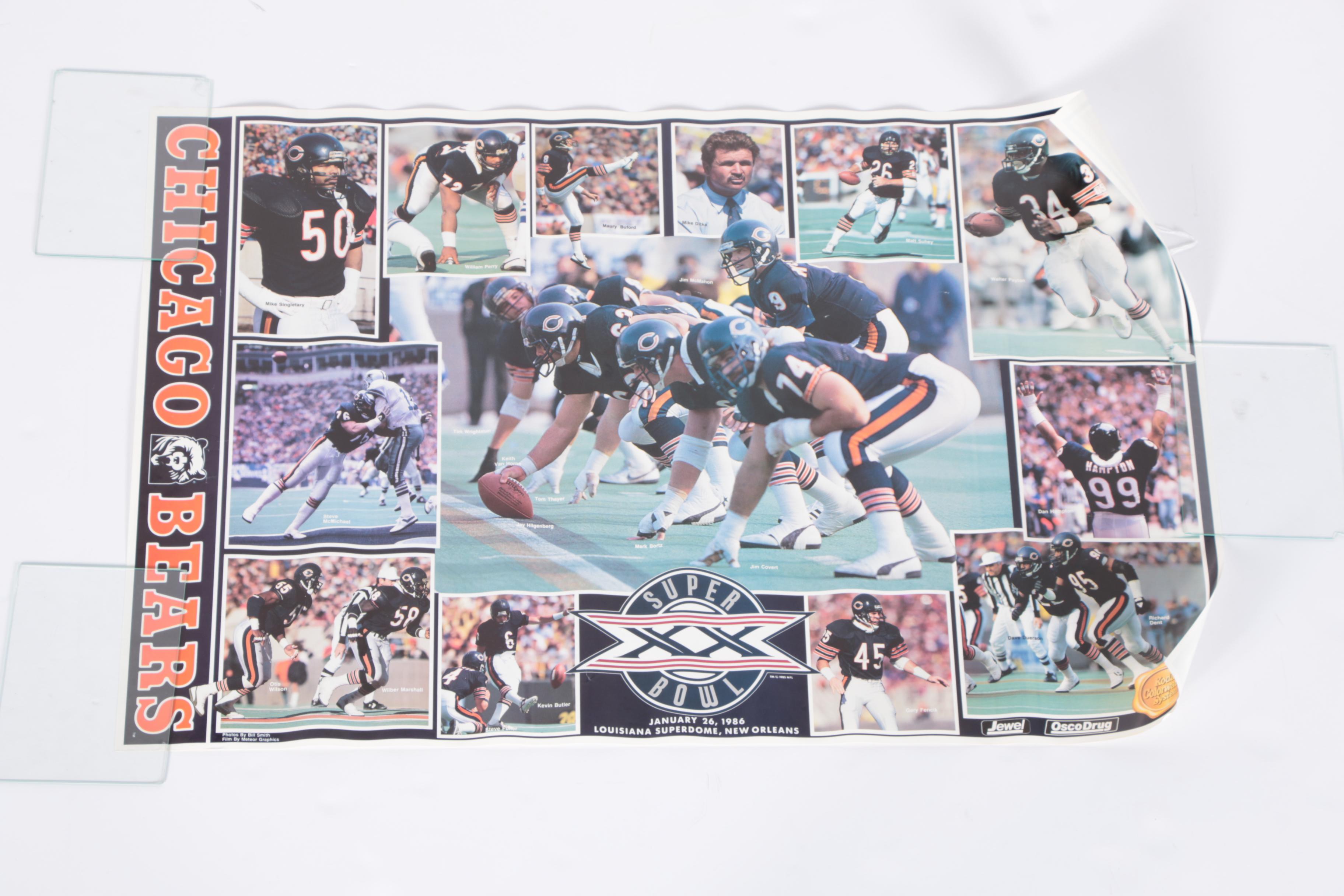 Vintage Chicago Bears Posters and Newspapers