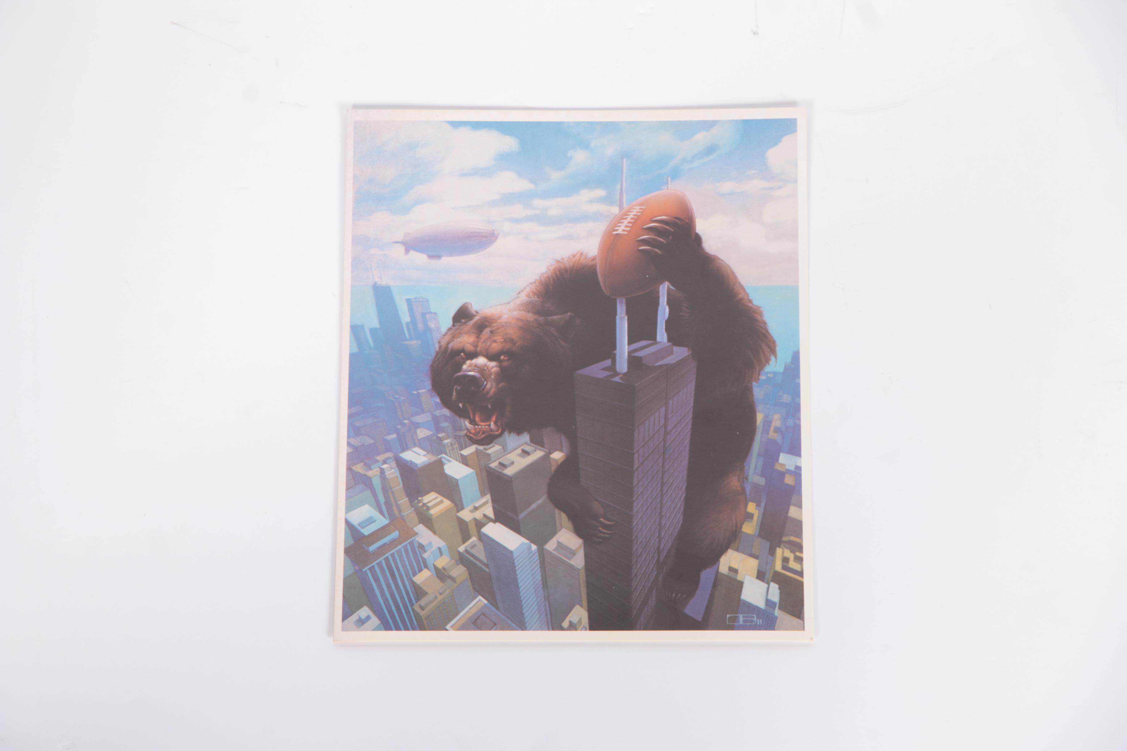 Vintage Chicago Bears Posters and Newspapers