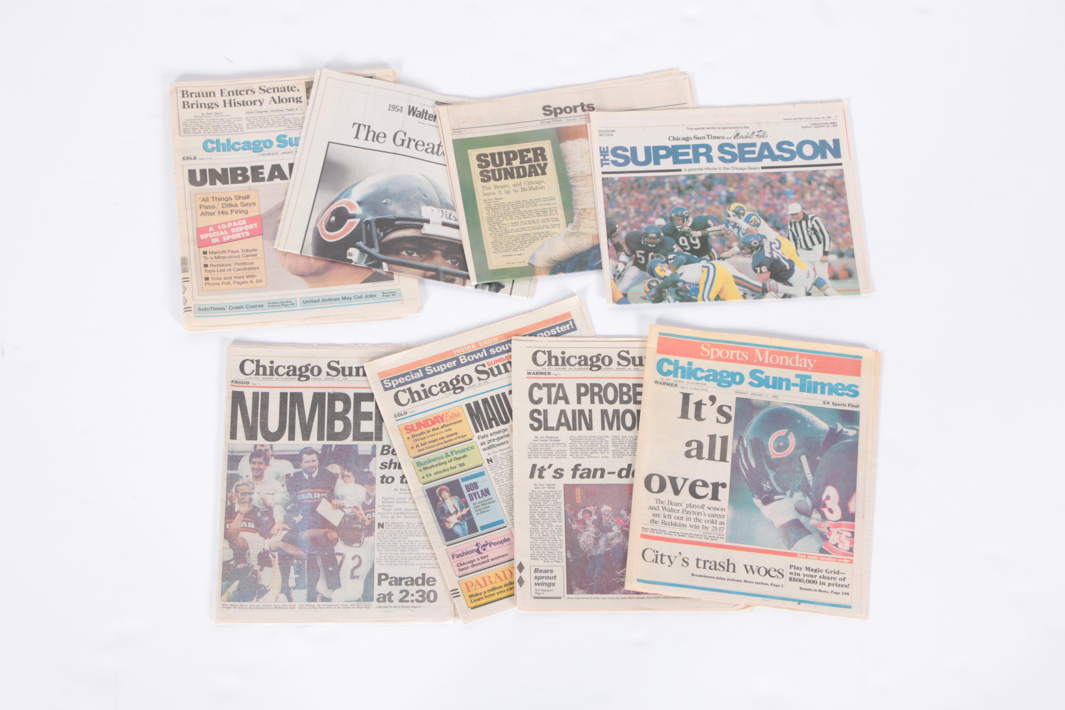 Vintage Chicago Bears Posters and Newspapers
