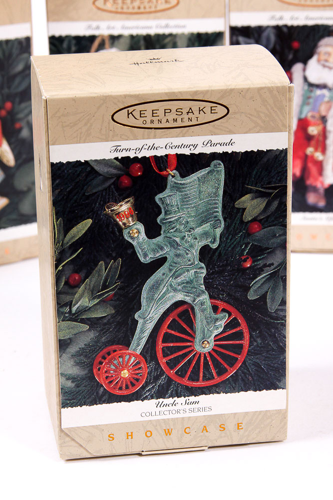 1996 Hallmark Keepsake "Showcase" Holiday Ornaments