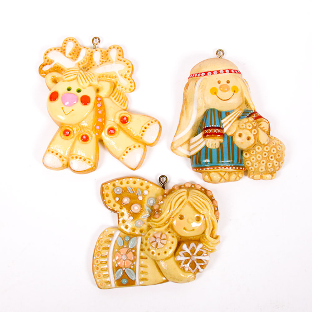 Vintage 1976 Hallmark Tree Treats Ornaments