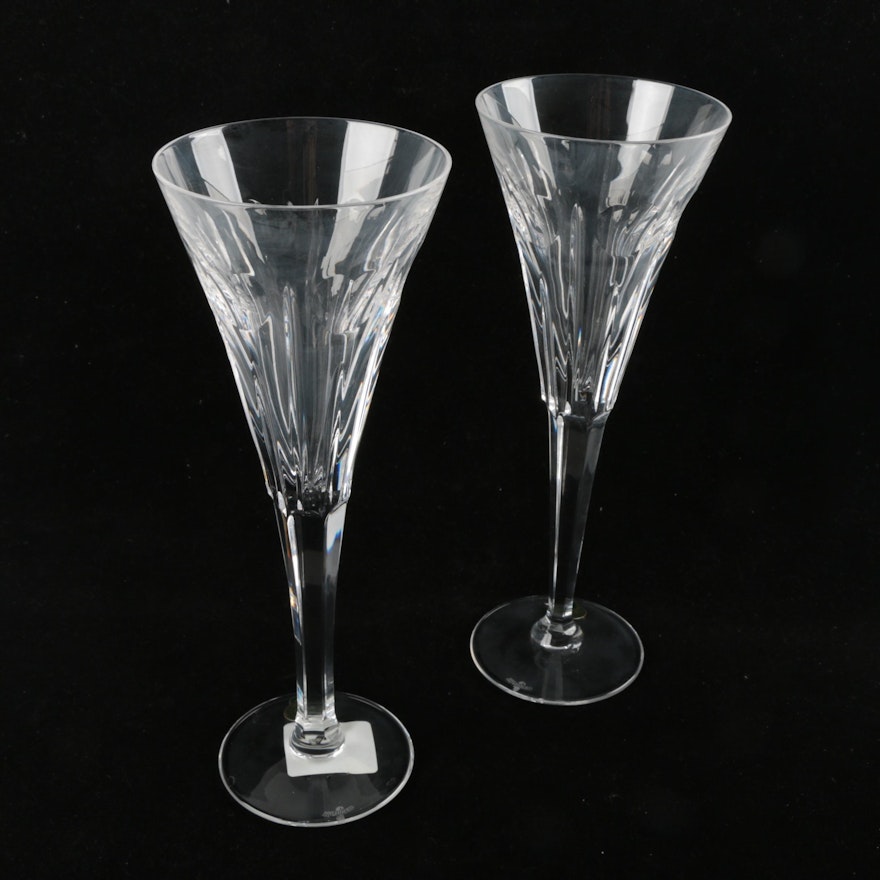 Waterford Crystal Millennium Collection "Love" Crystal Toasting Flutes