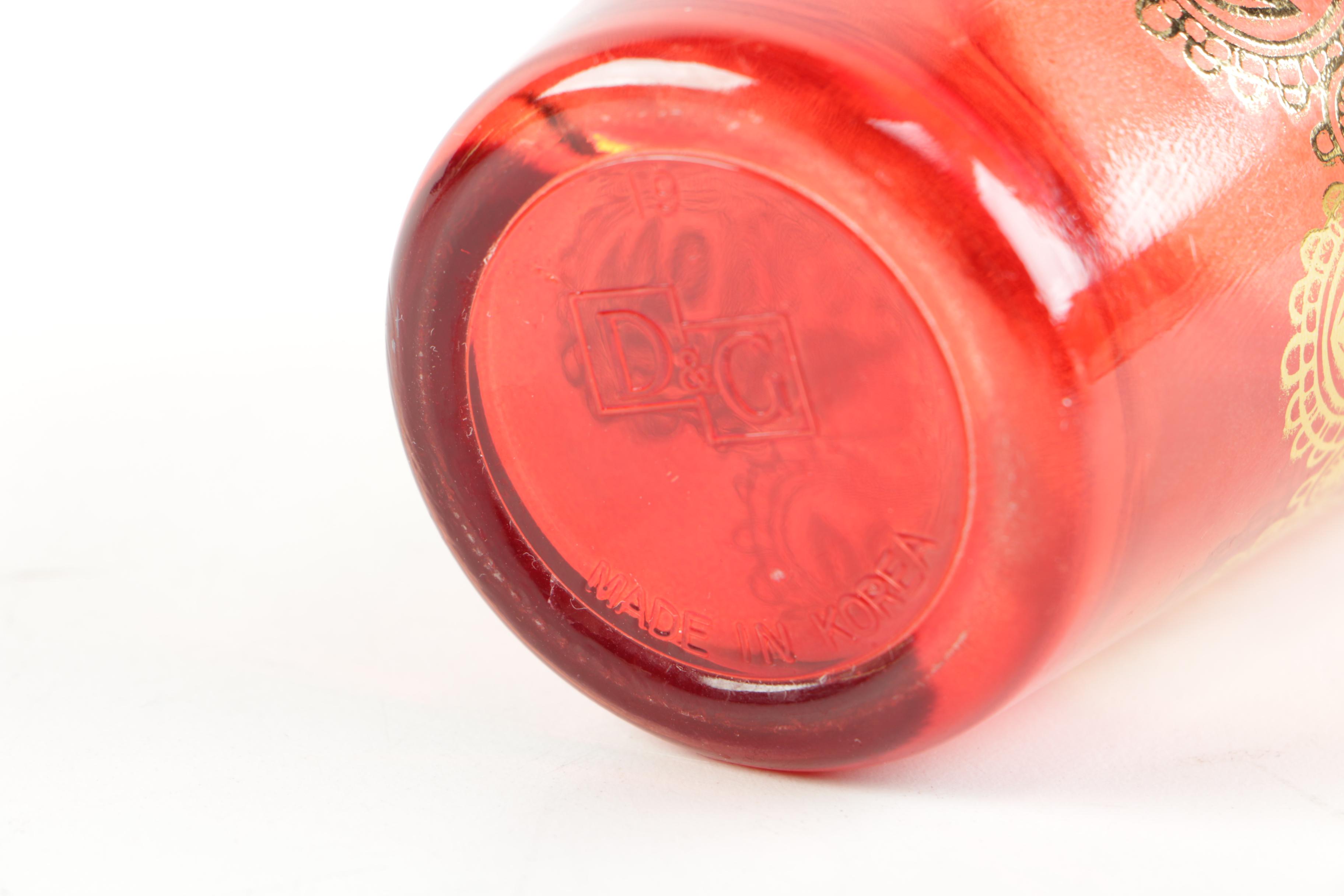 Royal Chelsea "Golden Rose" Saucer and D&G Tumblers