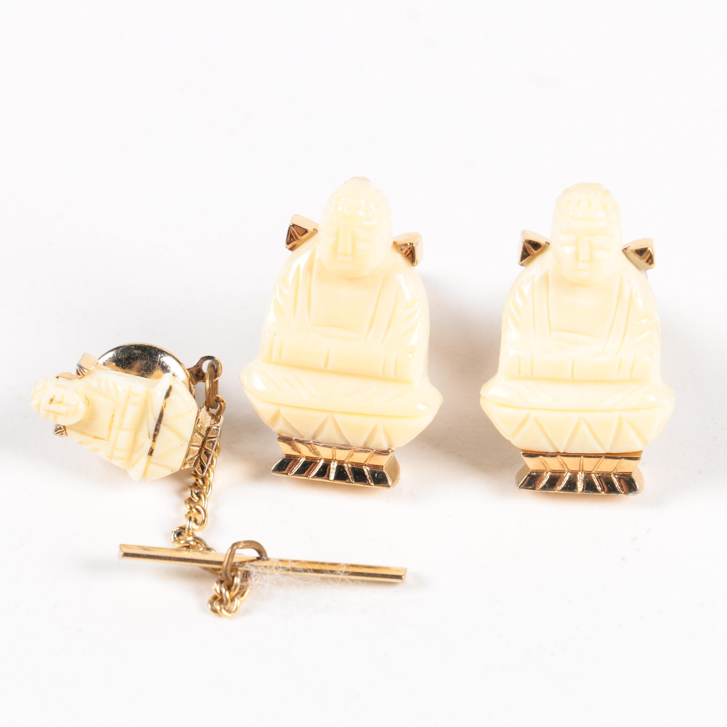 1882 Morgan Silver Dollar Wallet with Vintage Cufflinks