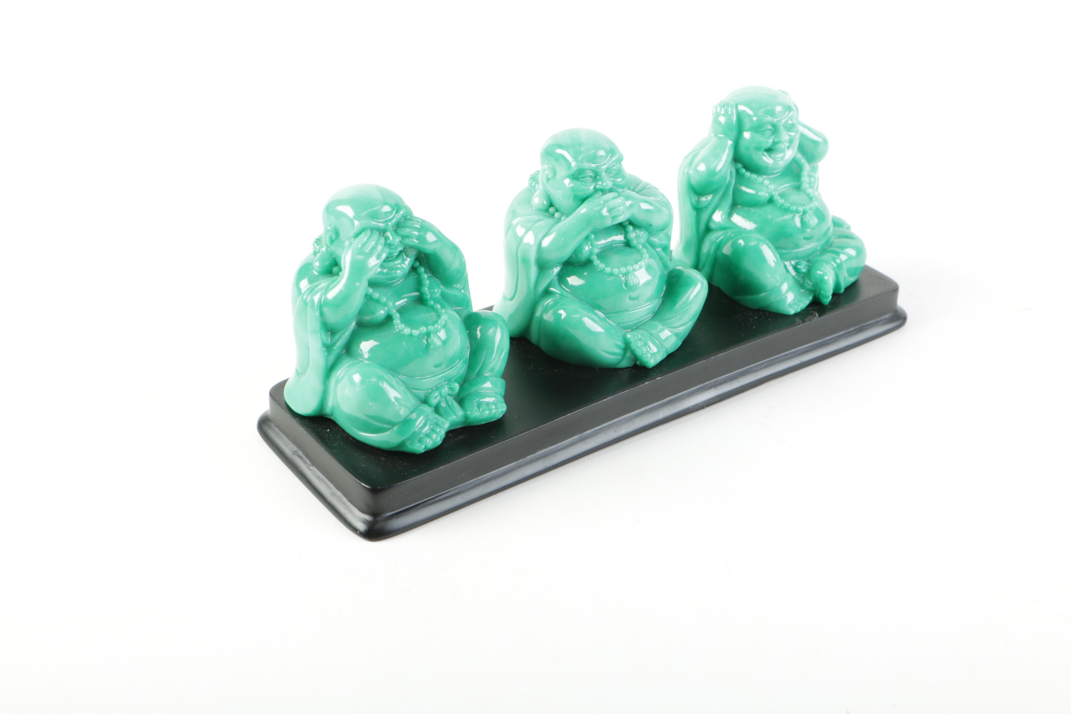 Glass Budai Figurines