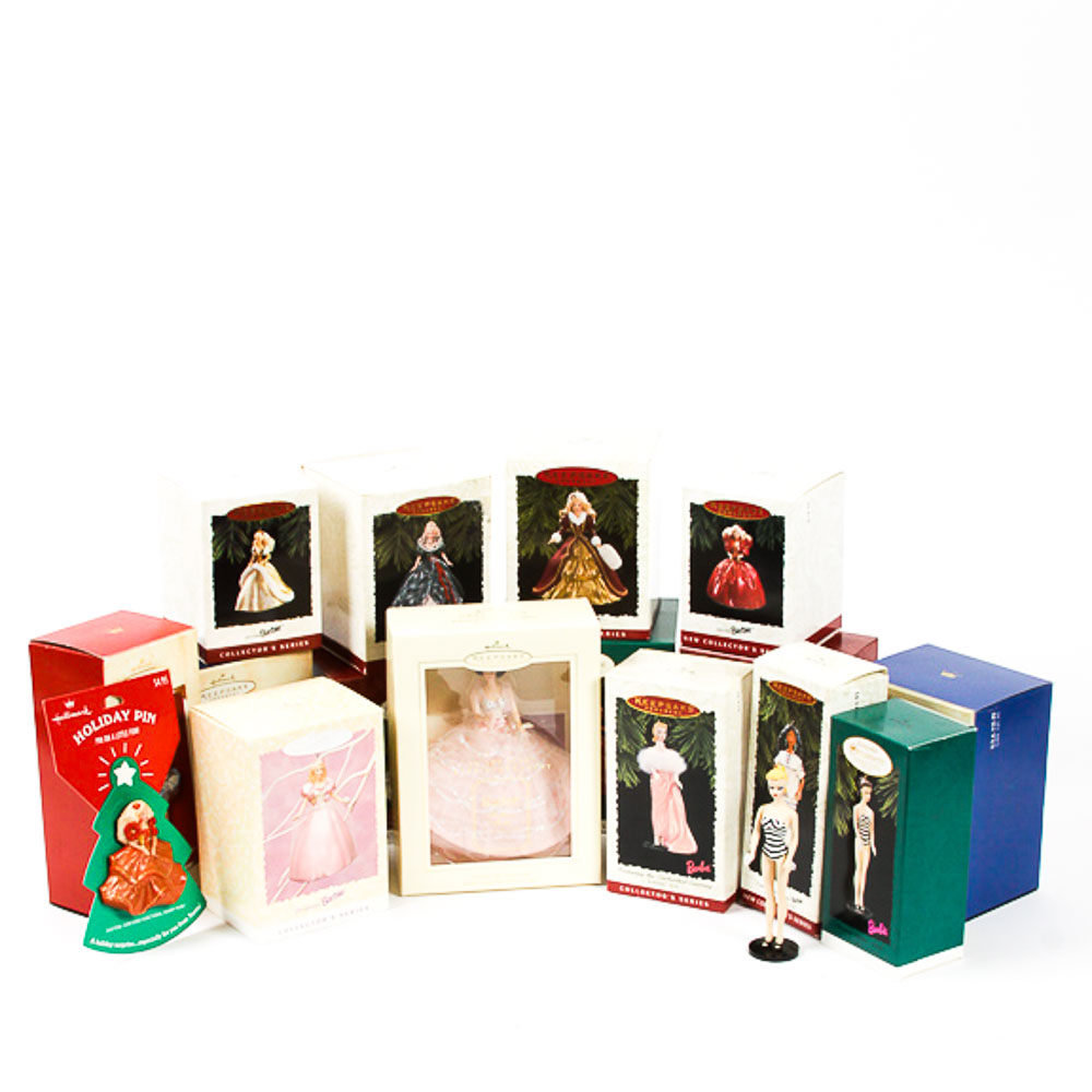 Hallmark Collectible Ornaments Featuring Barbie Doll Designs