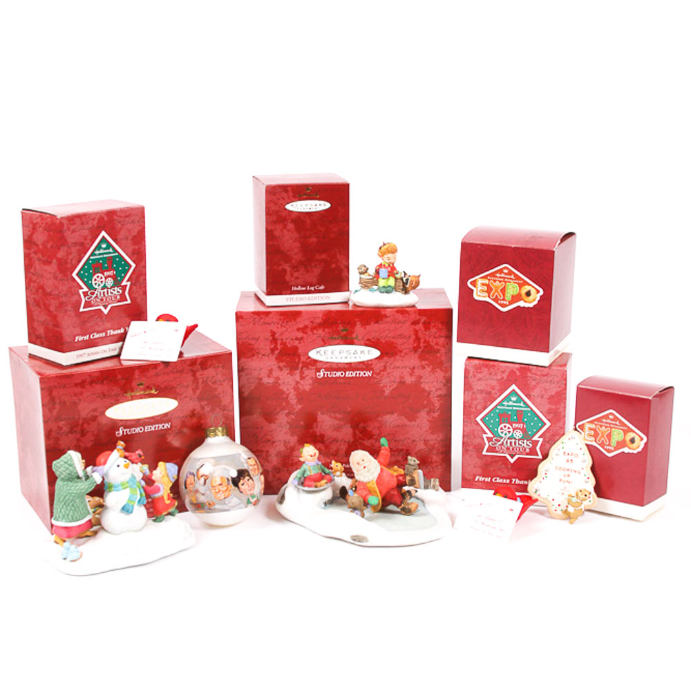 Hallmark Studio Edition and Artist Expo Signed Ornaments and Displays