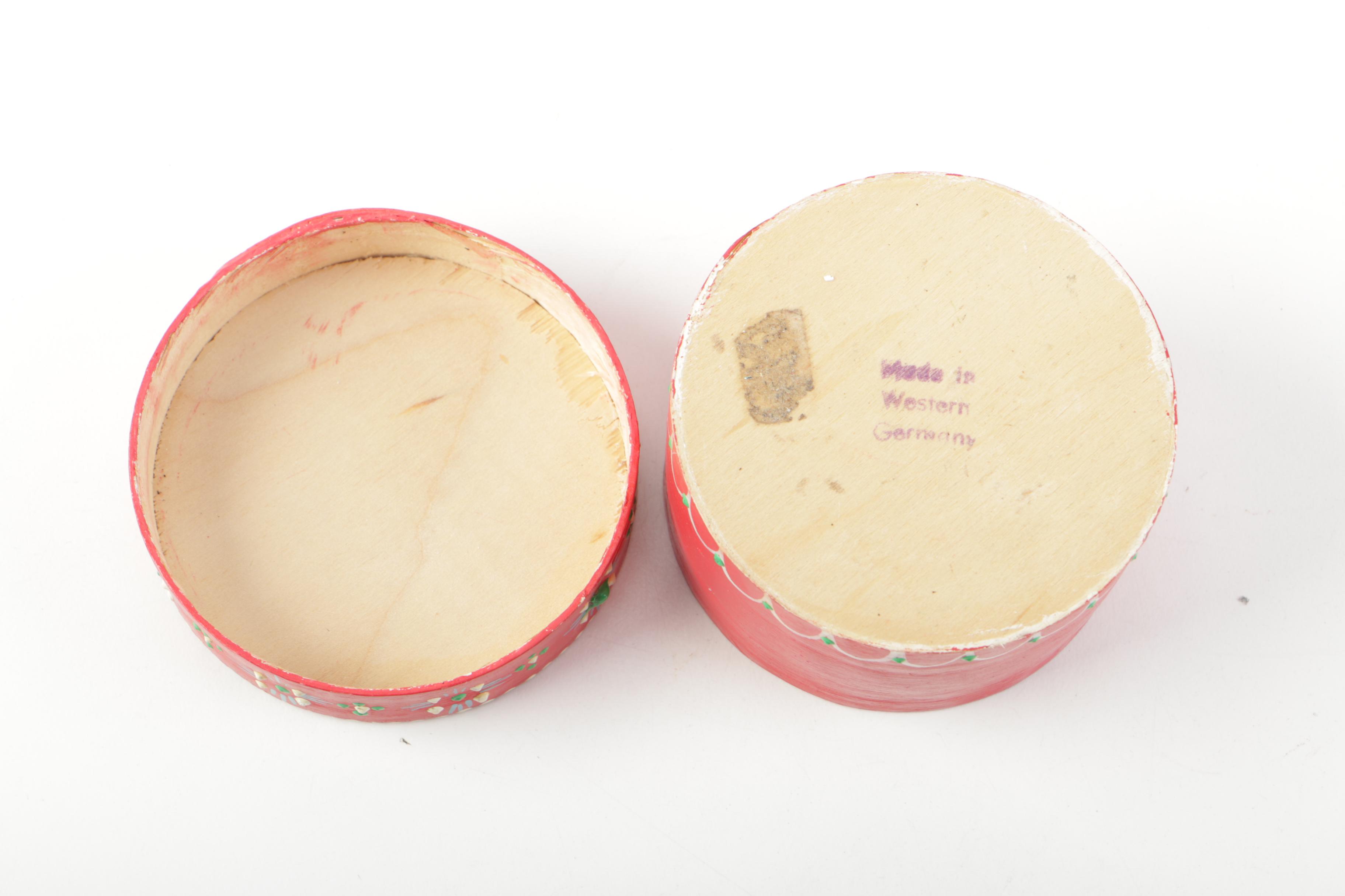 Hand Painted Boxes and Decorative Urn