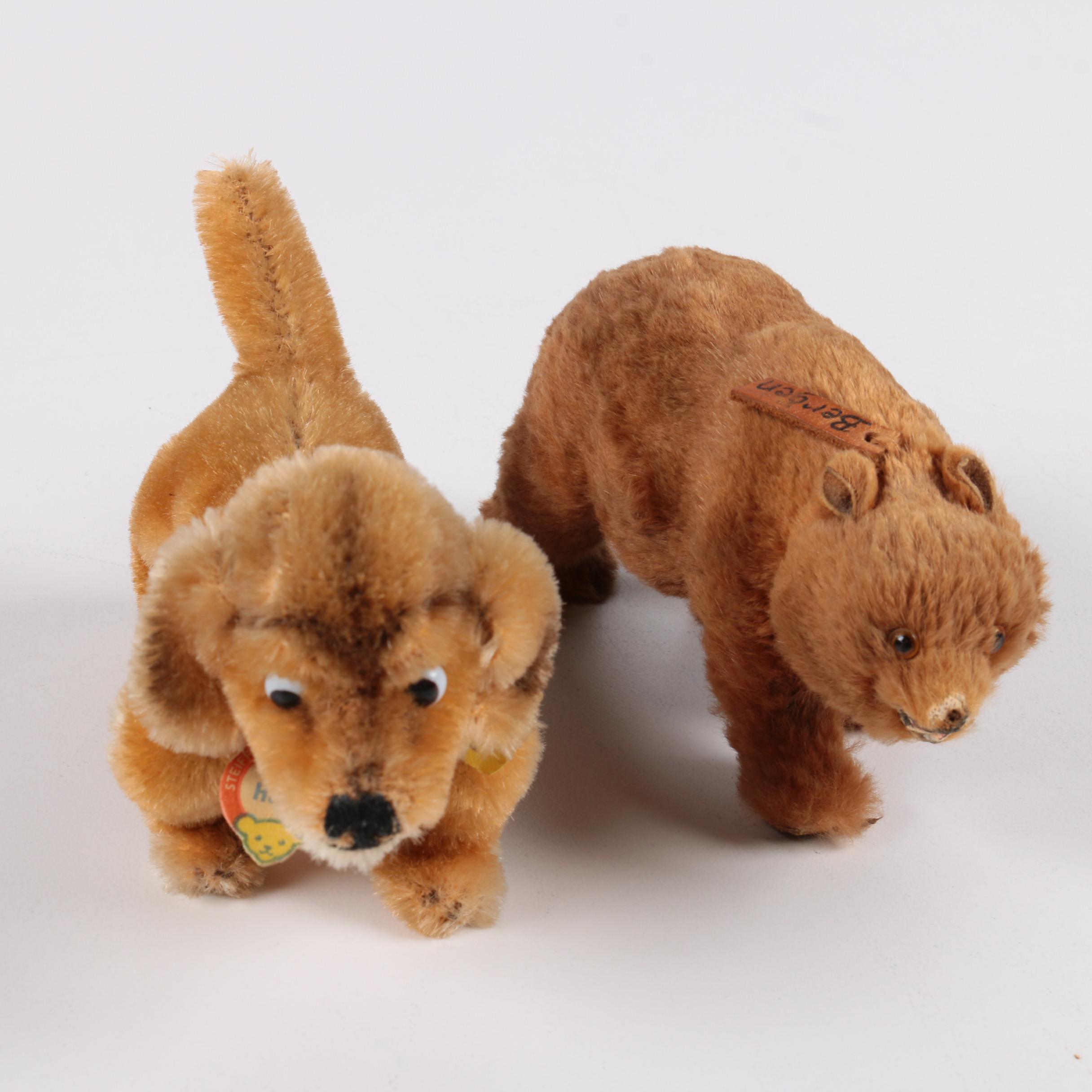 Vintage Animal Dolls Including Steiff's "Hexie"