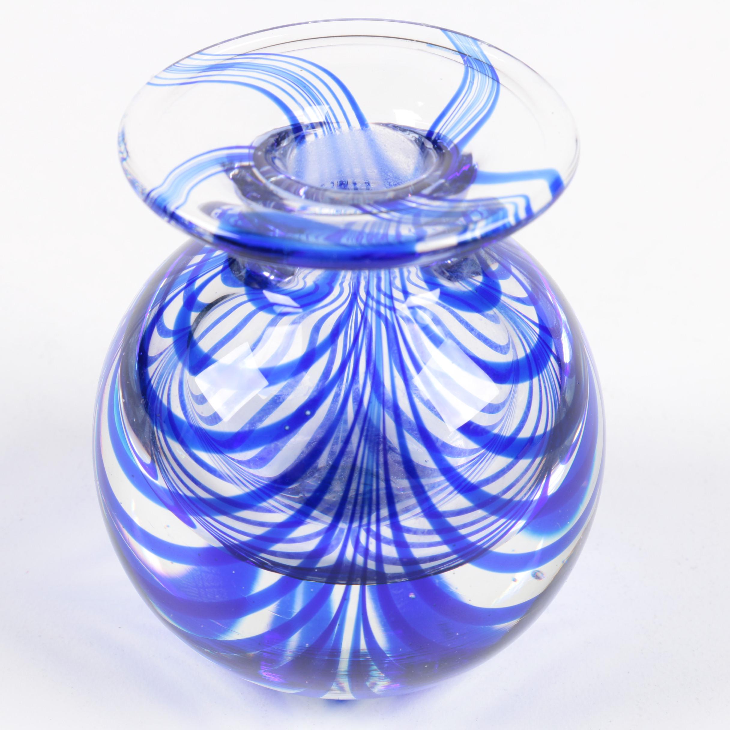 Hand Blown Art Glass Vases Featuring Burchetta Glassblowing Studio