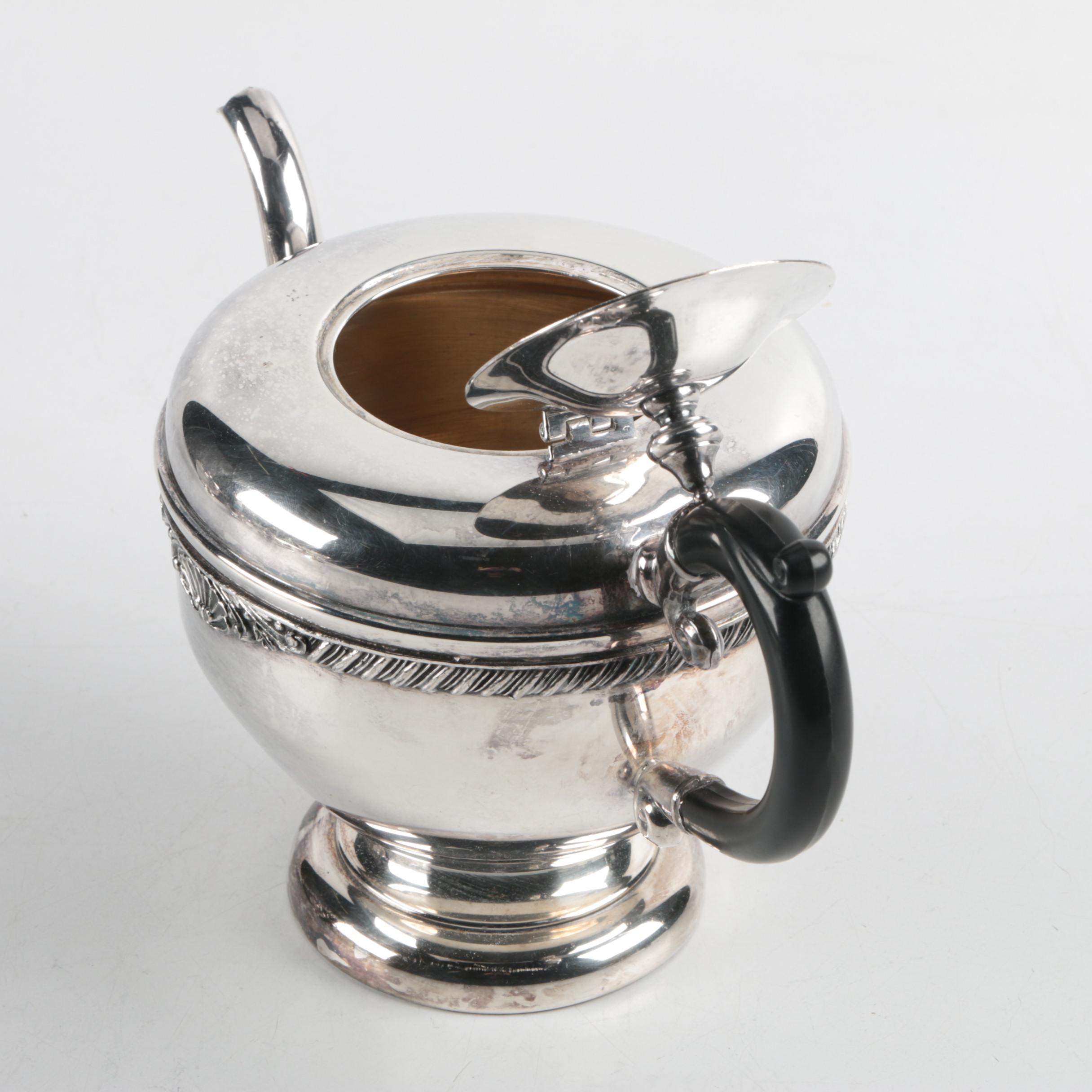 Vintage Lipman Brothers Silver Plate Tea Service with Assorted Servingware