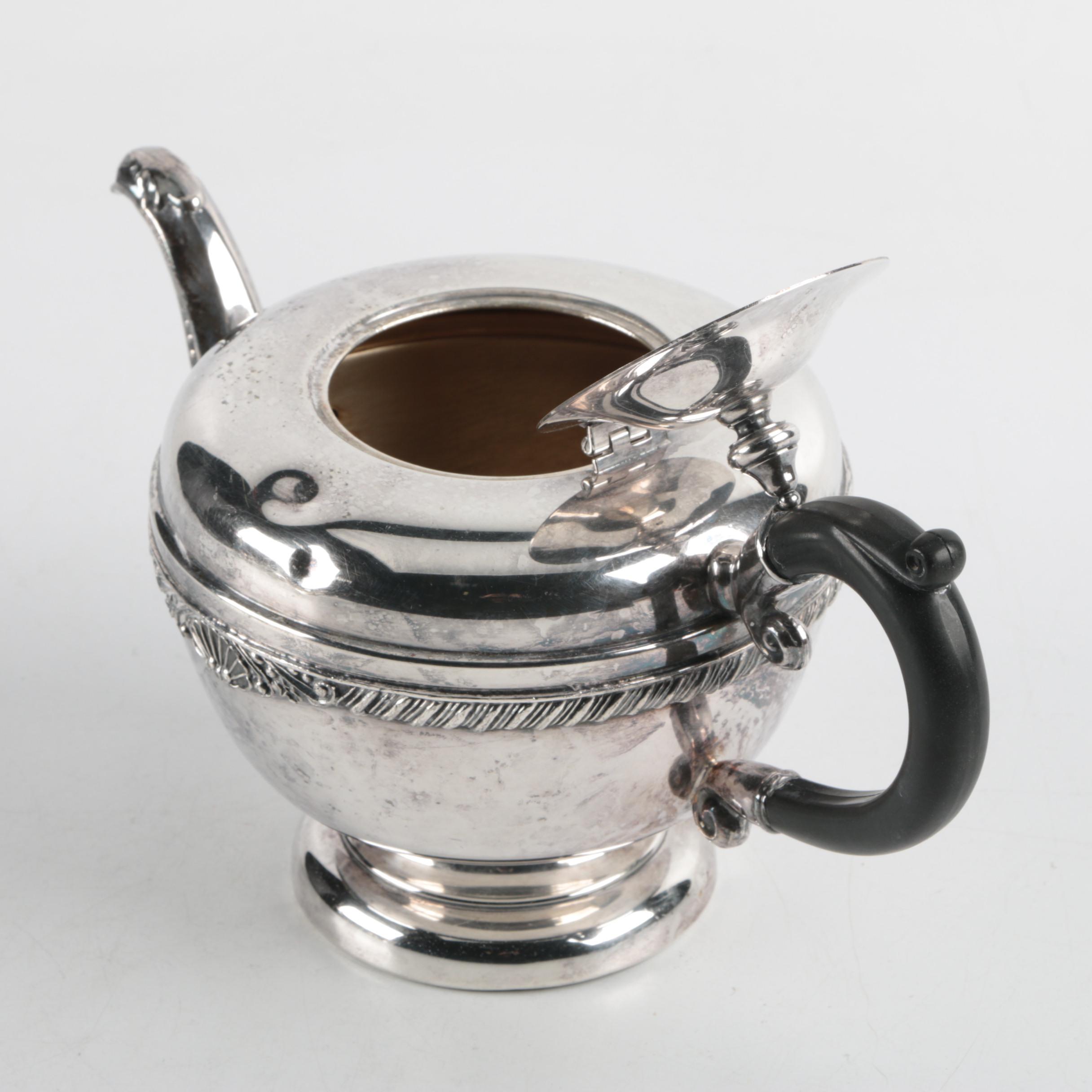 Vintage Lipman Brothers Silver Plate Tea Service with Assorted Servingware