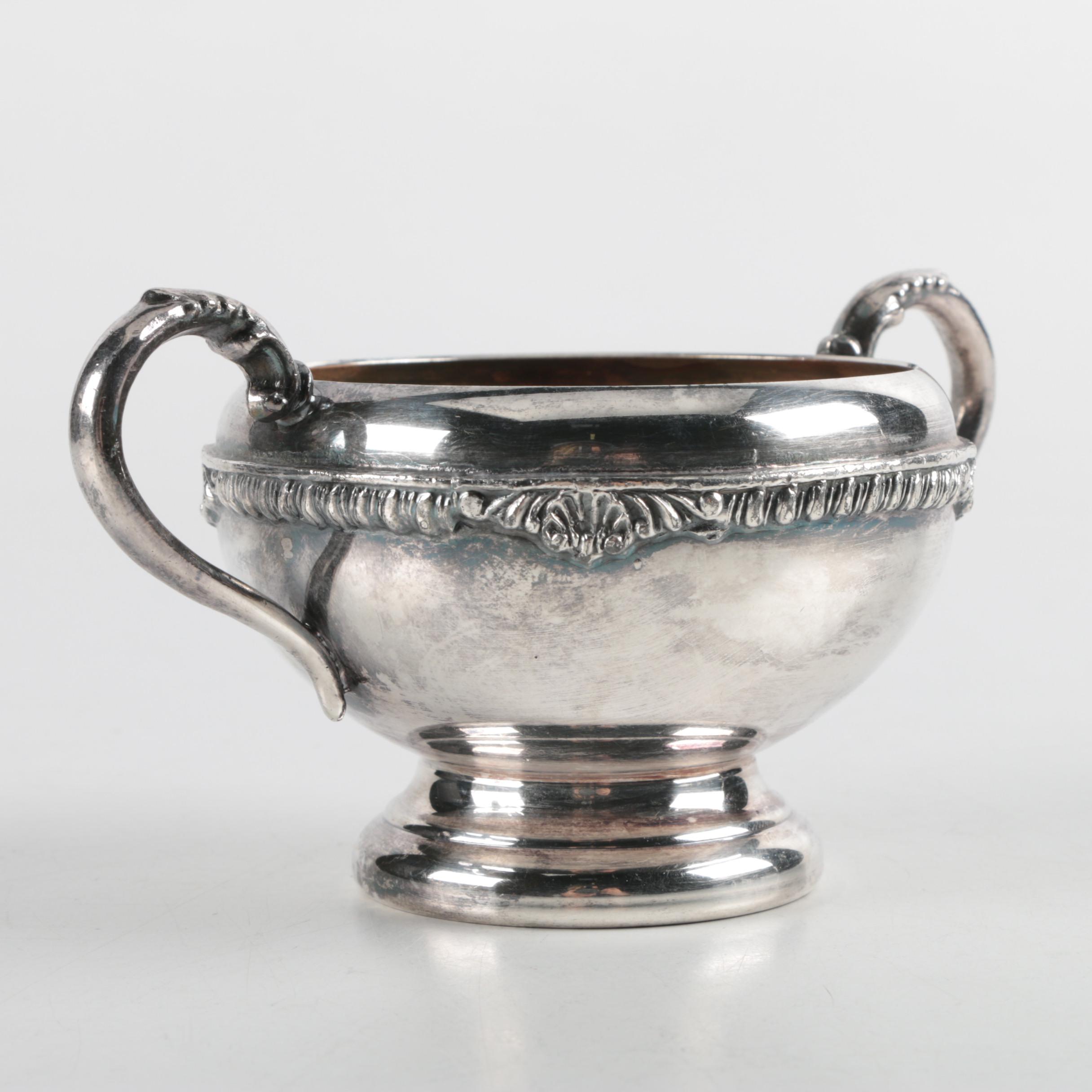 Vintage Lipman Brothers Silver Plate Tea Service with Assorted Servingware