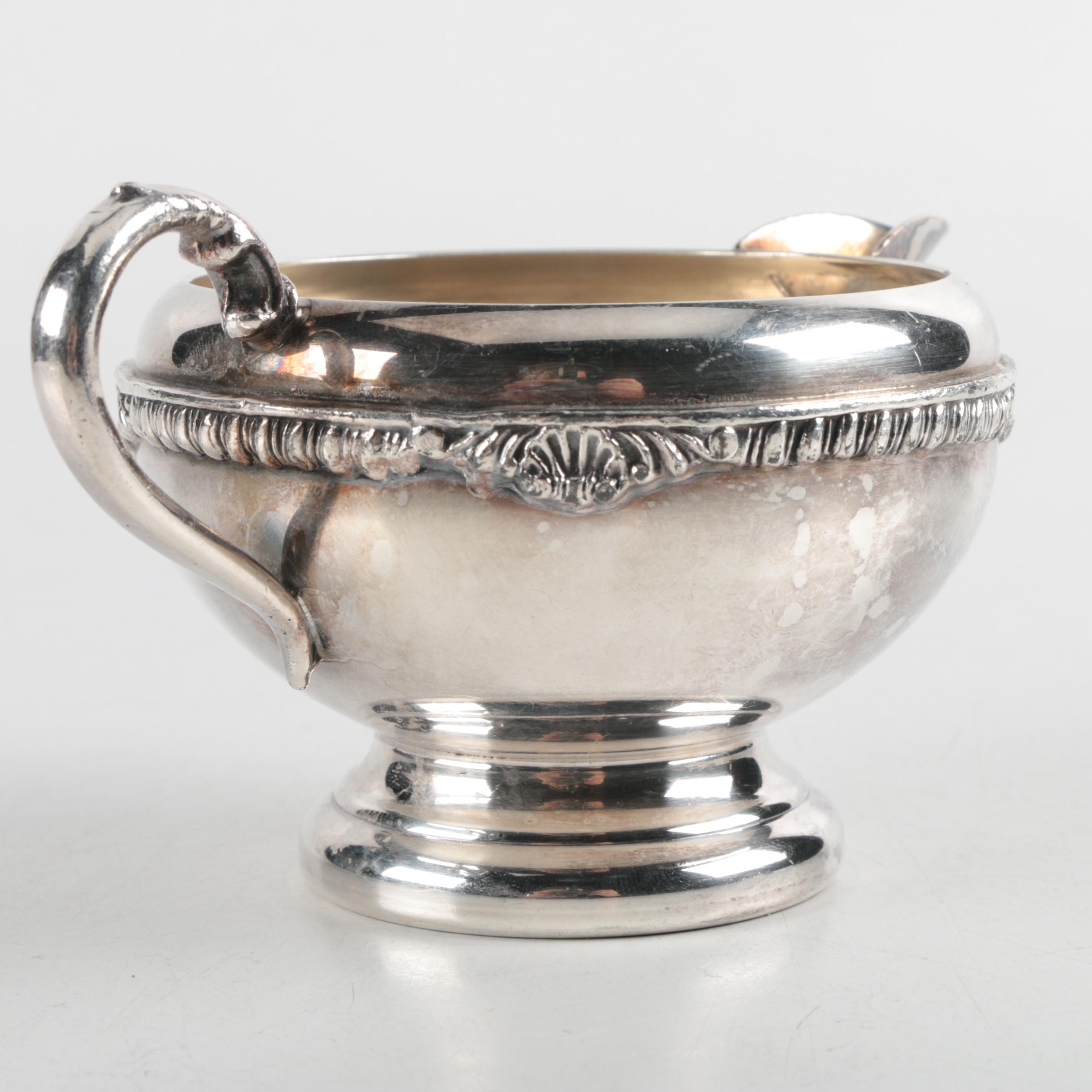 Vintage Lipman Brothers Silver Plate Tea Service with Assorted Servingware