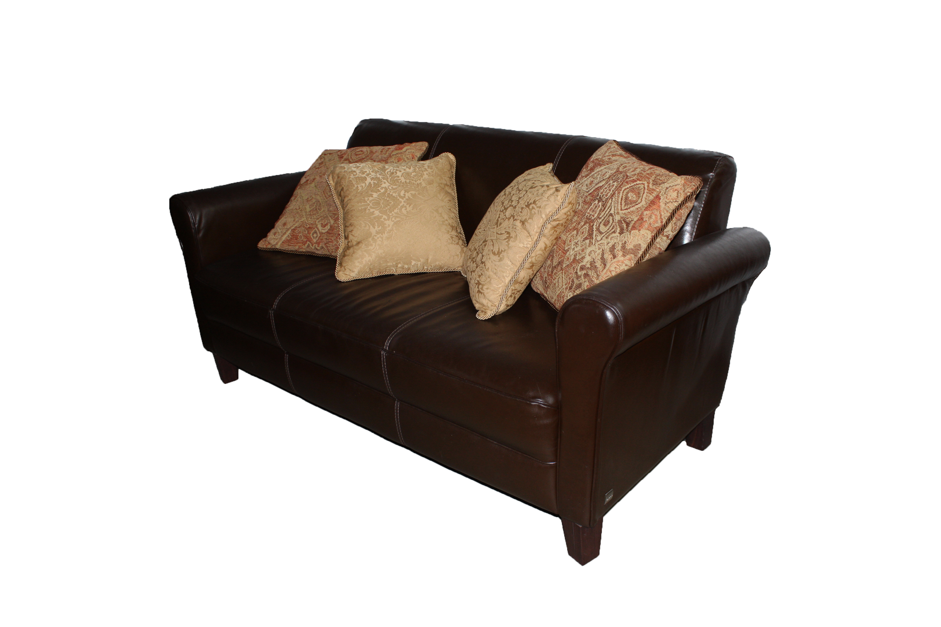 Contemporary Italian Brown Leather Sofa