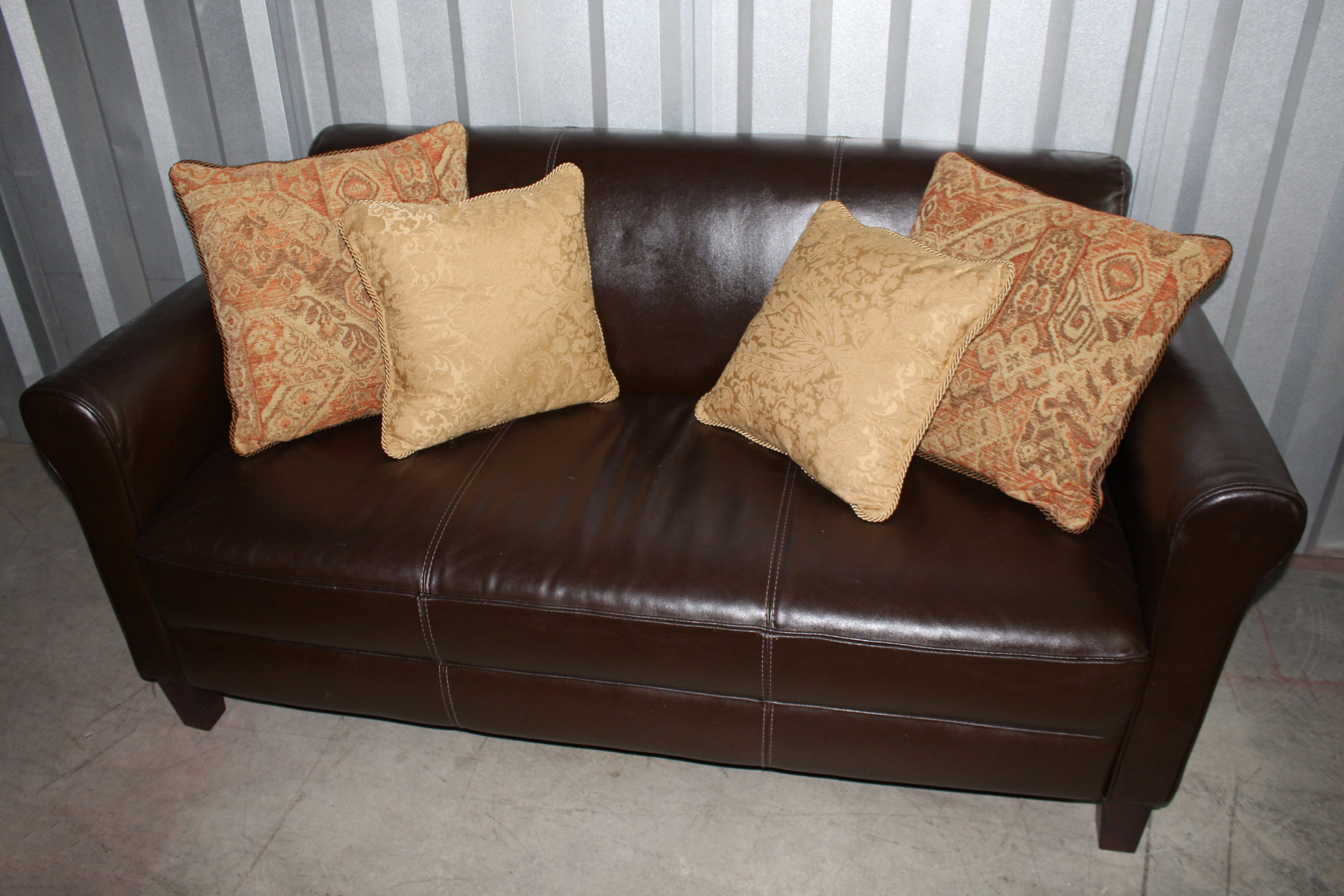 Contemporary Italian Brown Leather Sofa