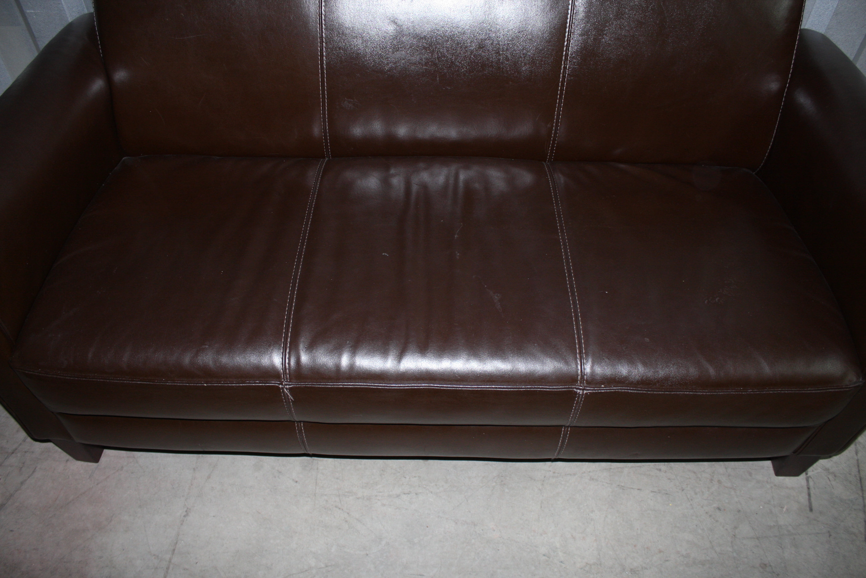 Contemporary Italian Brown Leather Sofa