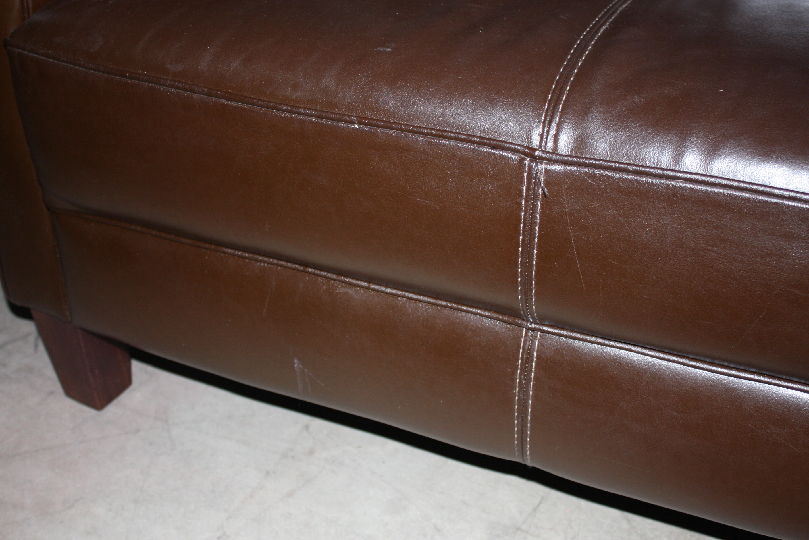 Contemporary Italian Brown Leather Sofa