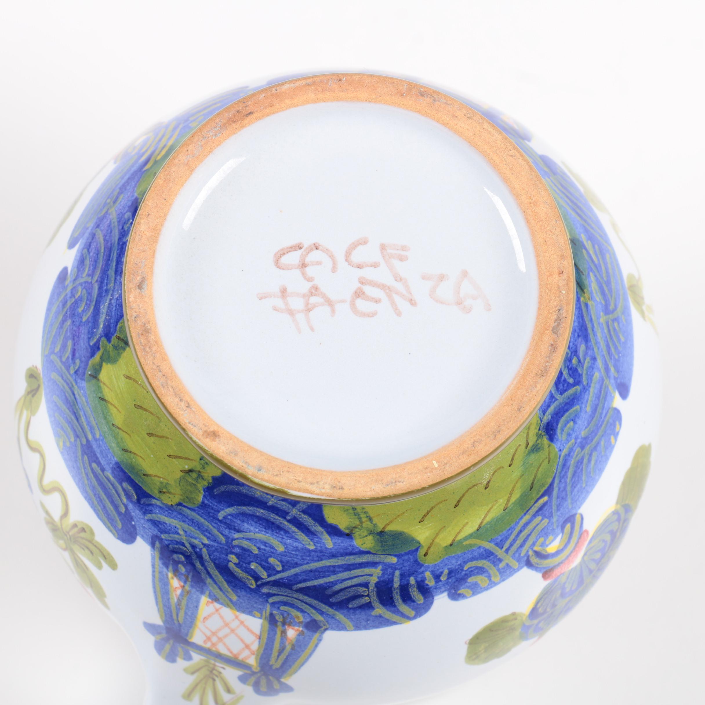 CACF Faenza Hand Painted Italian Creamer and Other