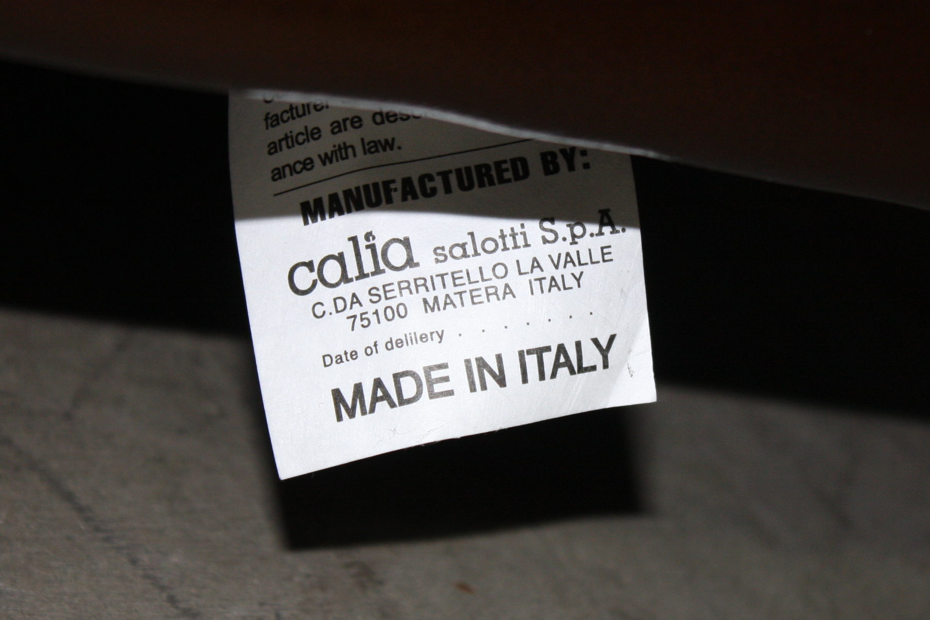 Contemporary Italian Brown Leather Sofa