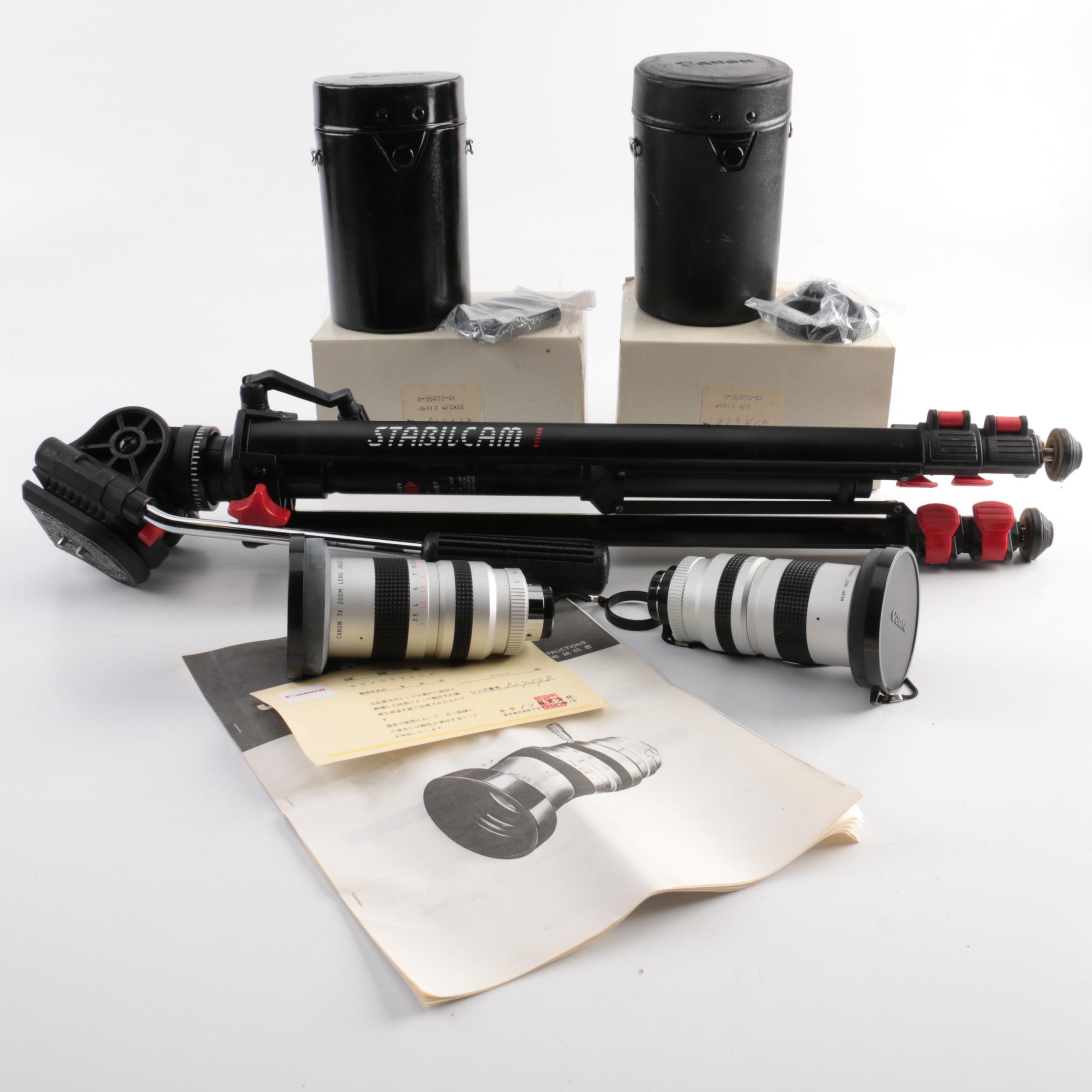 Camera Accessories Including Level Tripod