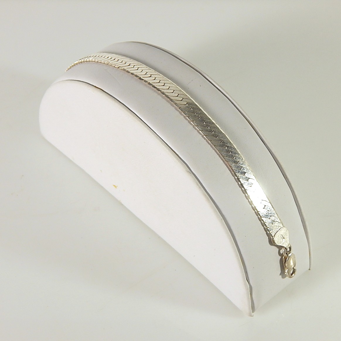 Sterling Silver Flat Herringbone Bracelet