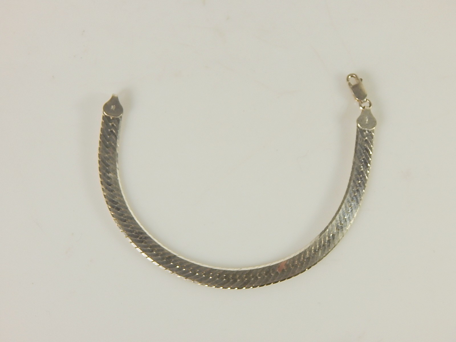 Sterling Silver Flat Herringbone Bracelet