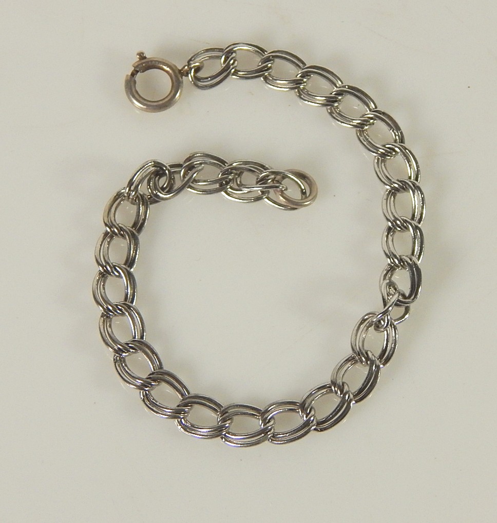 Sterling Silver Double Link Bracelet