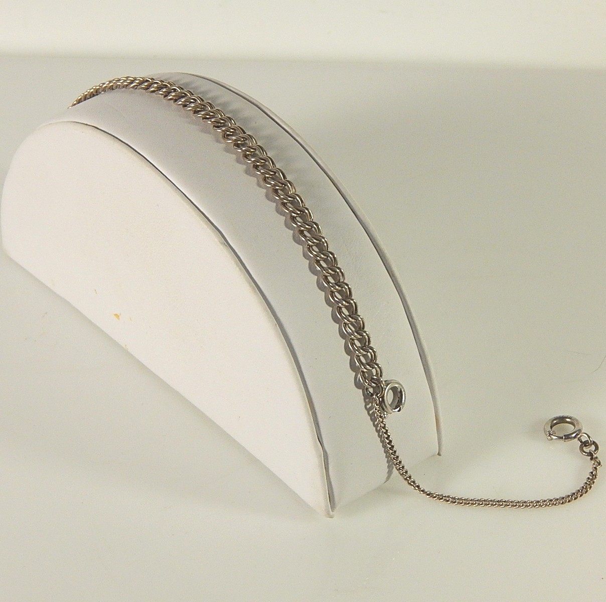 Sterling Silver Bracelet with Chain Guard
