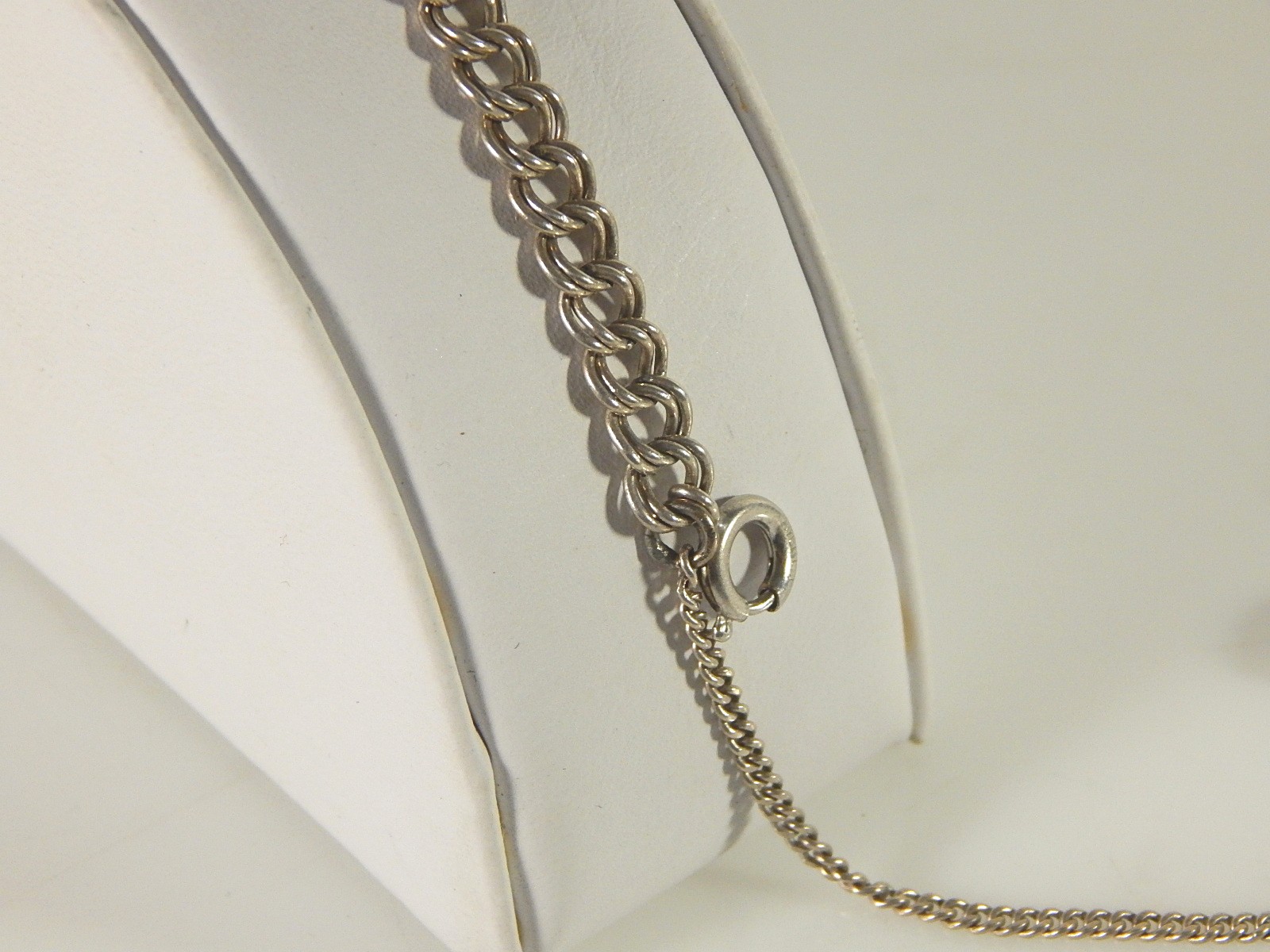 Sterling Silver Bracelet with Chain Guard