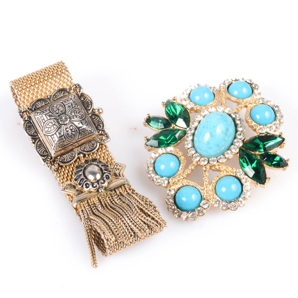 Vintage Gold Tone Costume Jewelry
